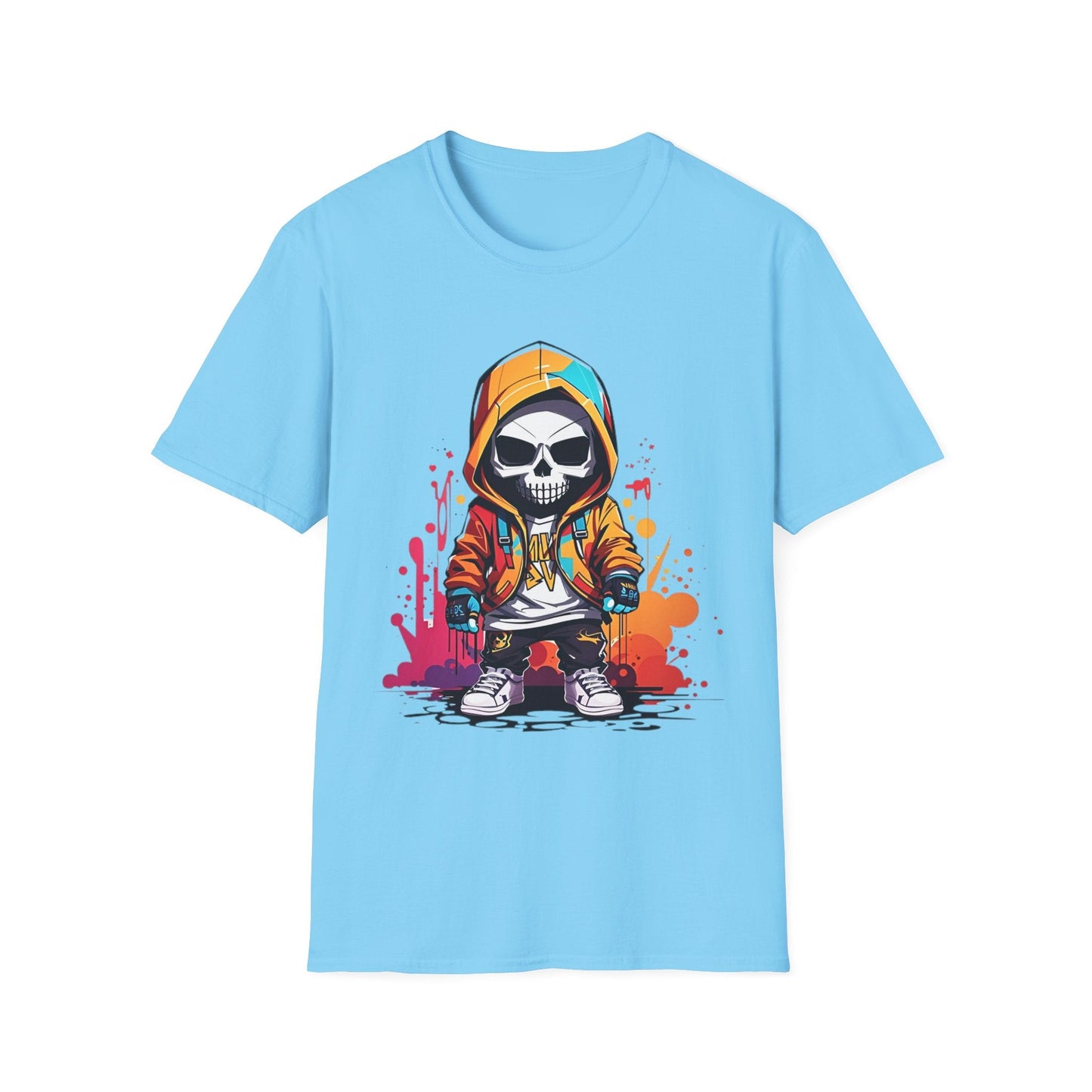 Skull Shirt Unisex Skeleton Graphic Tee Gildan Softstyle 64000 100 Percent Cotton