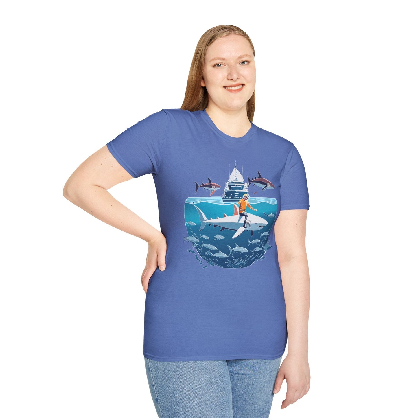 Ocean Tee Shirt Unisex Softstyle Gildan 64000 Cotton T Shirt Lightweight Casual Tee