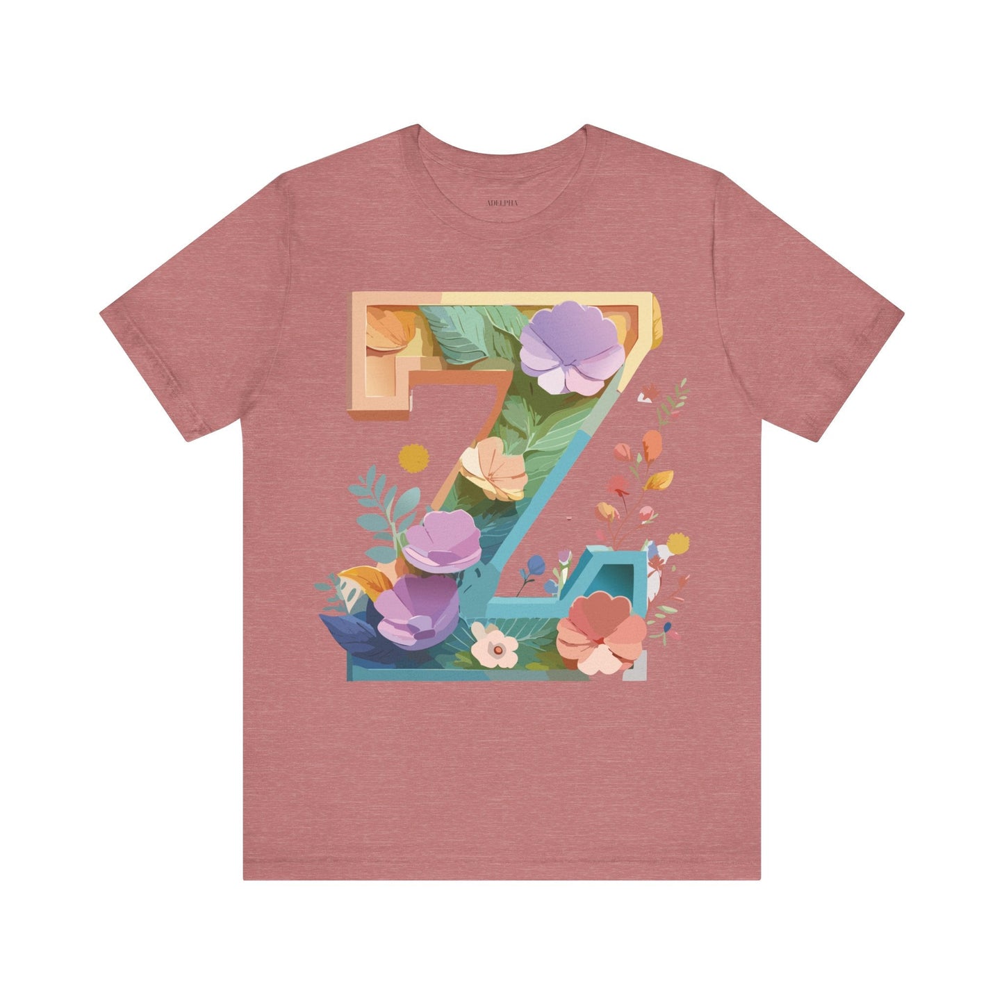 Unisex Letter Z Graphic Tee  Vintage Inspired Art Short Sleeve