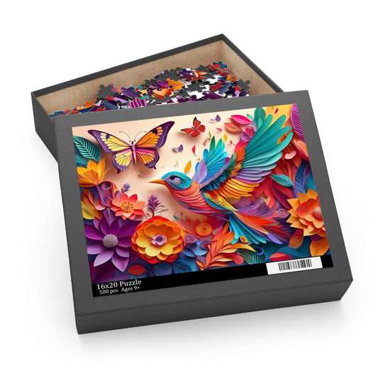 Bird Puzzle 500-Chipboard Pieces in Box | Kids Puzzles Size: 16" x 20",  Ages 9+ and Family pn69