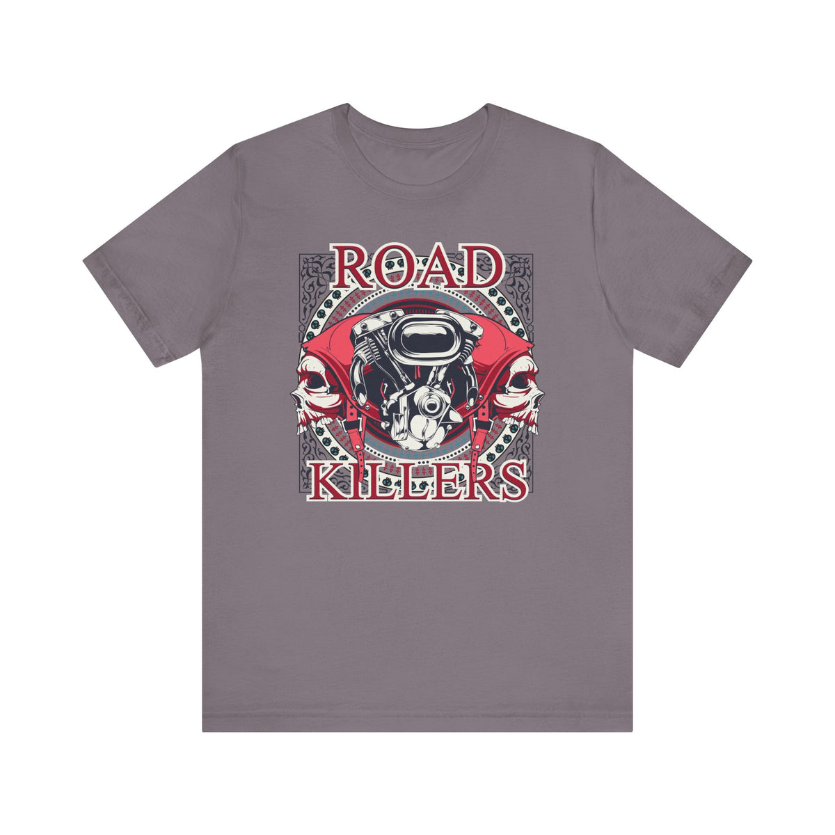 Dark Road Motorcycle Helmet Skull Tee Biker graphic Unisex Cotton t-shirt G-1