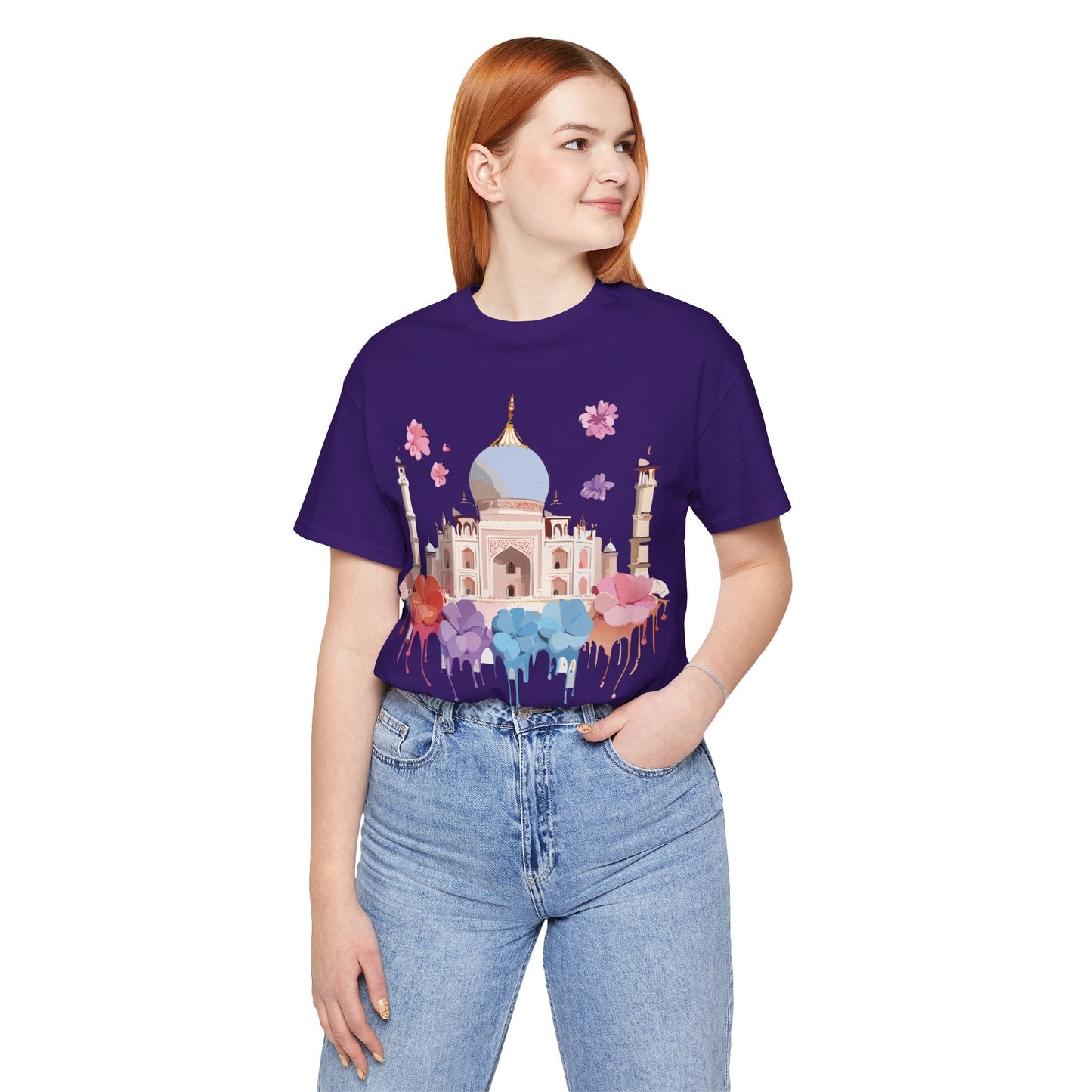 Taj Mahal Tourist Shirt Graphic Tee Unisex Vintage Inspired Adelpha Art Design Edition