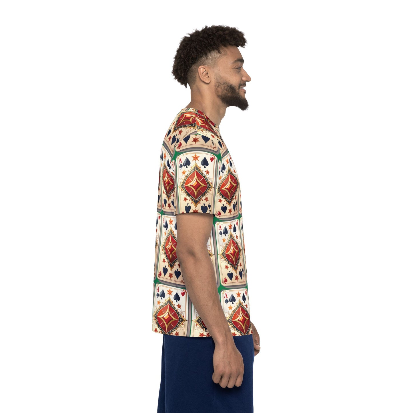 2-Ace Spades Graphic T-Shirt, Art Design Poly Shirt, All Over Print Graphic Tee, Playing Cards T-Shirt, Playing Cards Tees