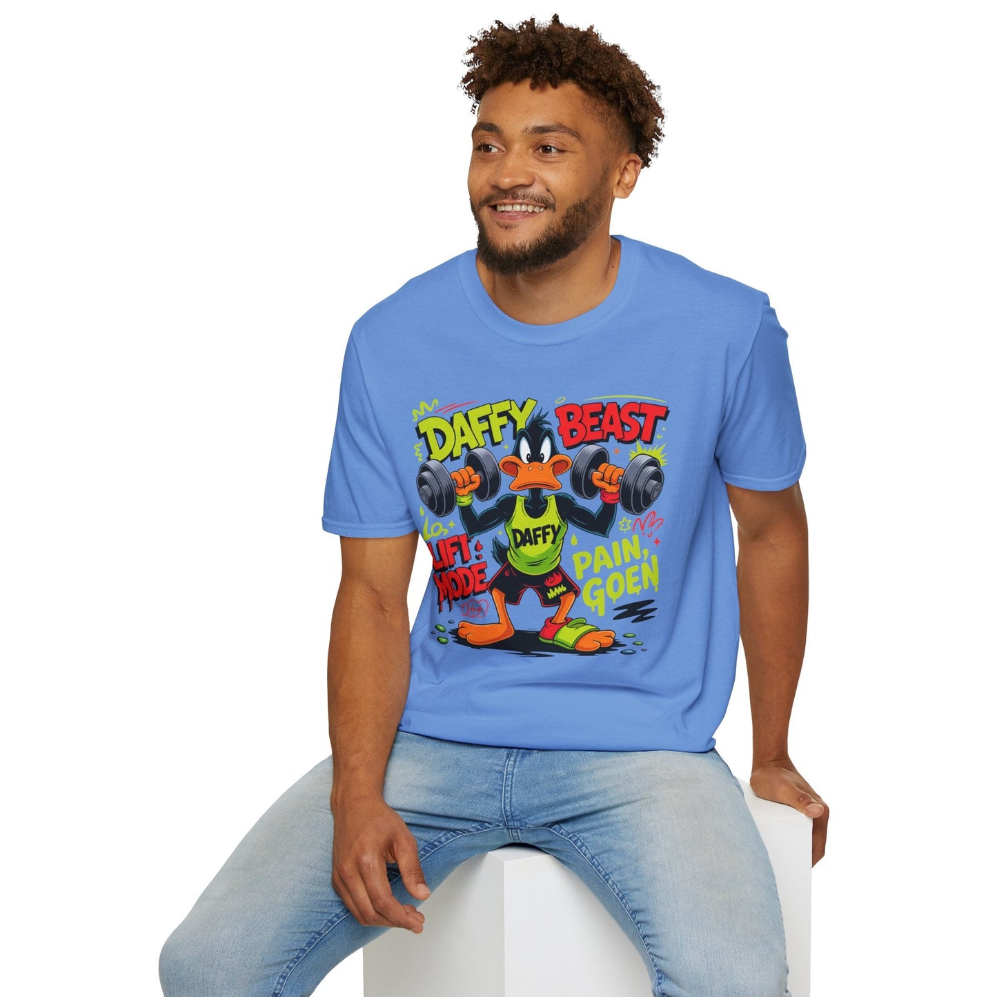 Cartoon T Shirt Funny Animals Print Unisex Animation Tee Gildan Softstyle 64000
