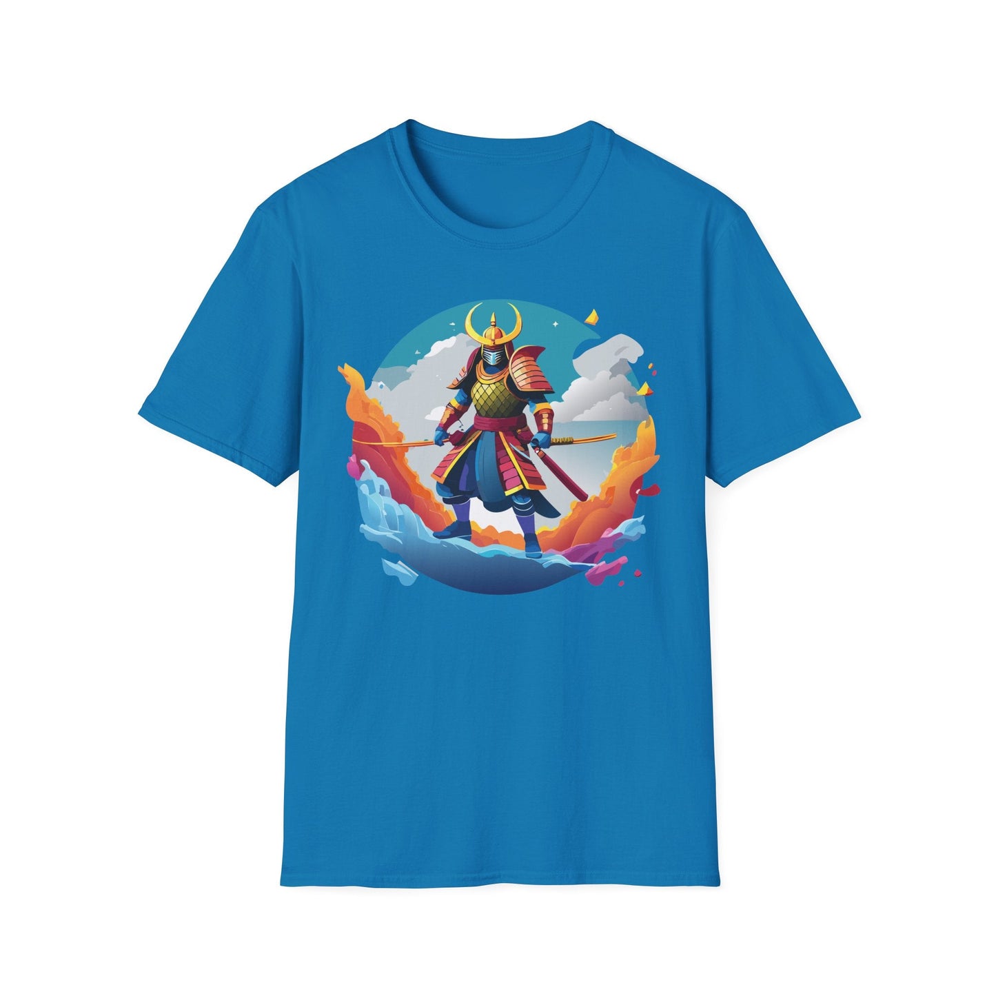 Samurai Shirt Unisex Gildan Softstyle 64000 Tee 100 Percent Ring Spun Cotton Lightweight