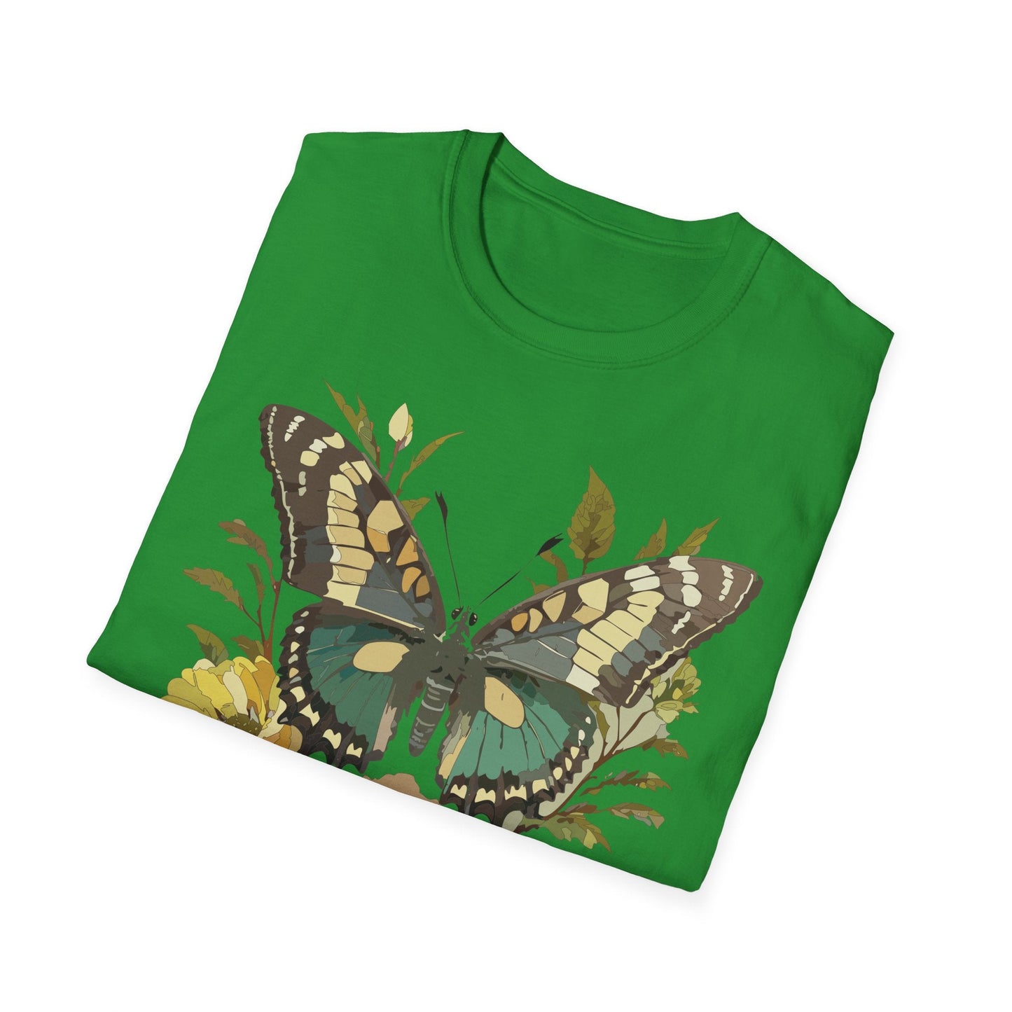 Butterfly Shirt Unisex Monarch Butterfly Tee Gildan Softstyle 64000 100 Percent Ring Spun Cotton