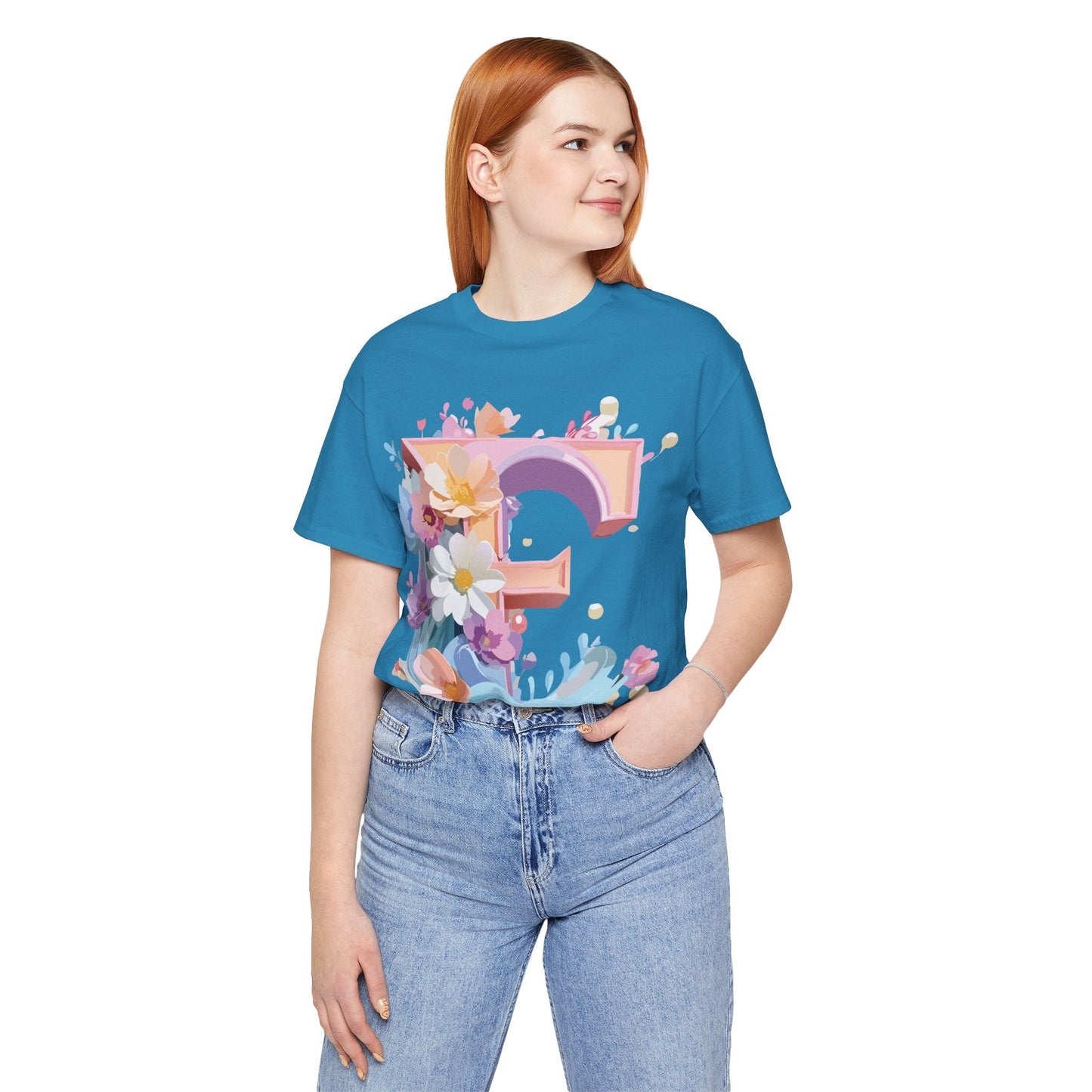 Unisex Letter E Graphic  Vintage Inspired Artwork Tee For Everyday Wear