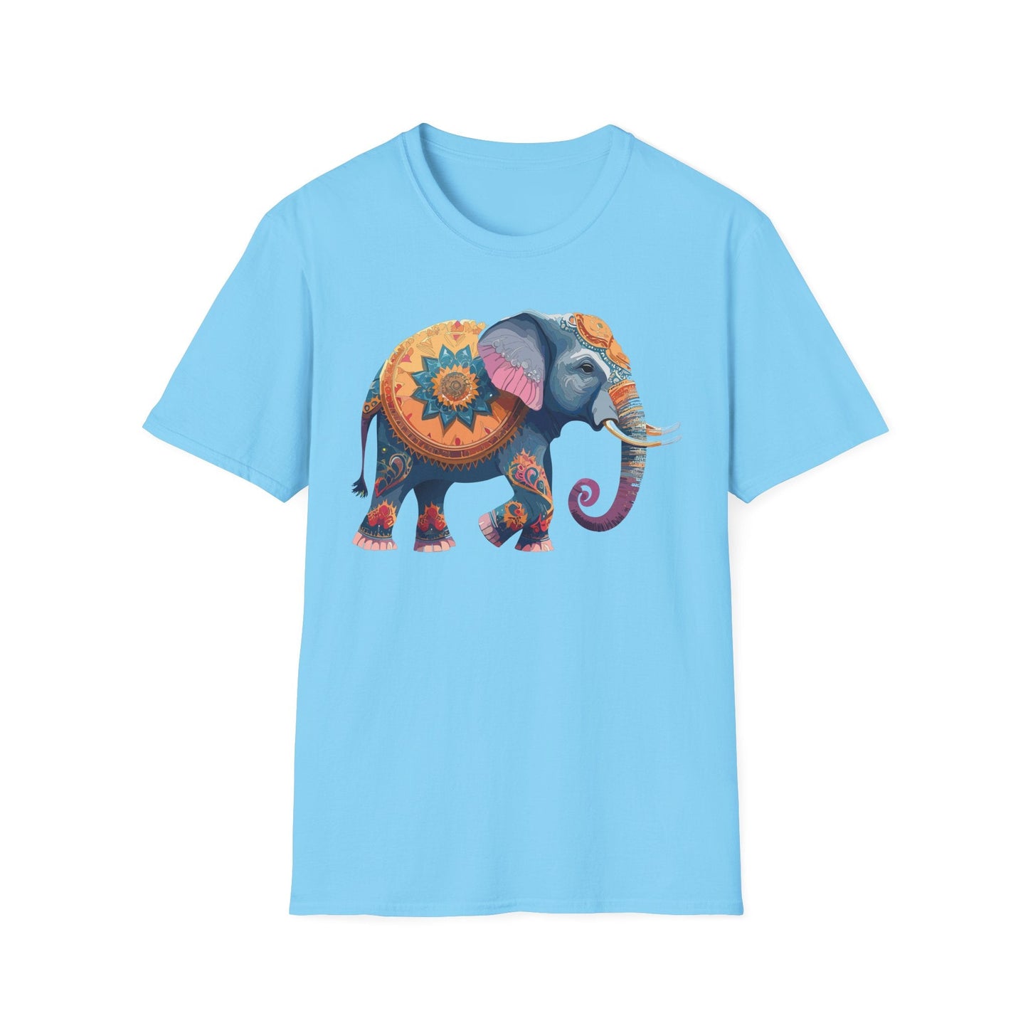 Elephant T Shirt Unisex Gildan Softstyle Tee 100 Percent Ring Spun Cotton Animal Shirt