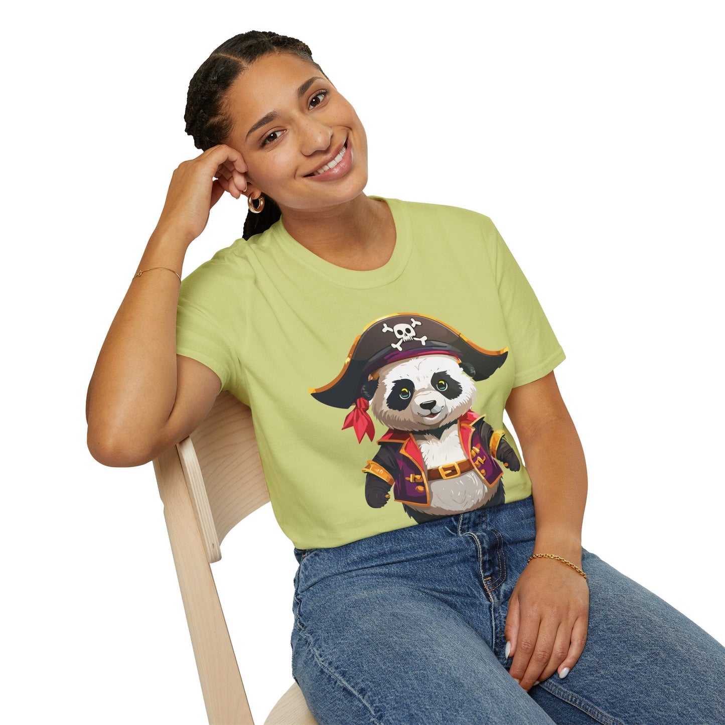 Panda Shirt Unisex Panda Tee Softstyle 64000 Gildan 100 Percent Cotton Animal Tee