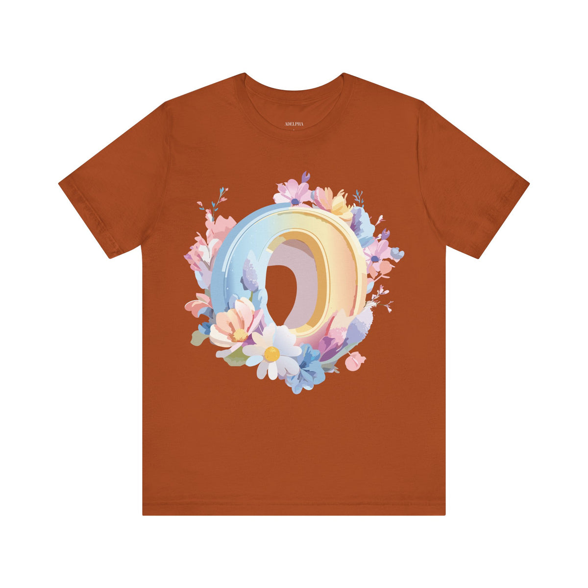 Letter O Graphic Unisex Cotton Bella+Canvas Tee with Art Letter Design