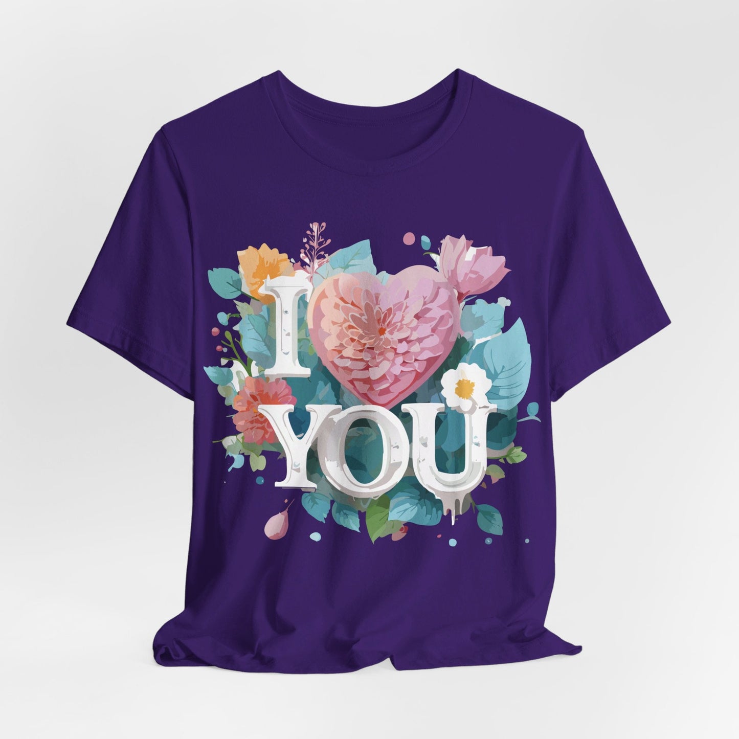 Valentine Day Graphic Unisex 100 Cotton Vintage Artwork with Love and Flower Design Tee 9