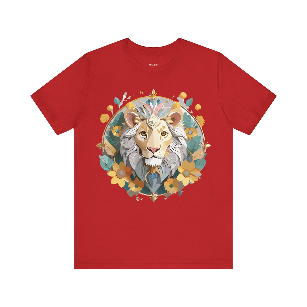 Medallion Graphic Unisex Cotton Bella+Canvas Tee with Floral Art Design m72