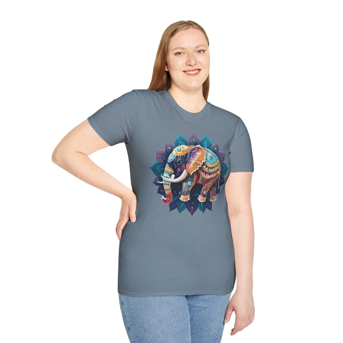 Elephant T Shirt Unisex Softstyle Cotton Tee Gildan 64000 Comfortable Everyday Wear