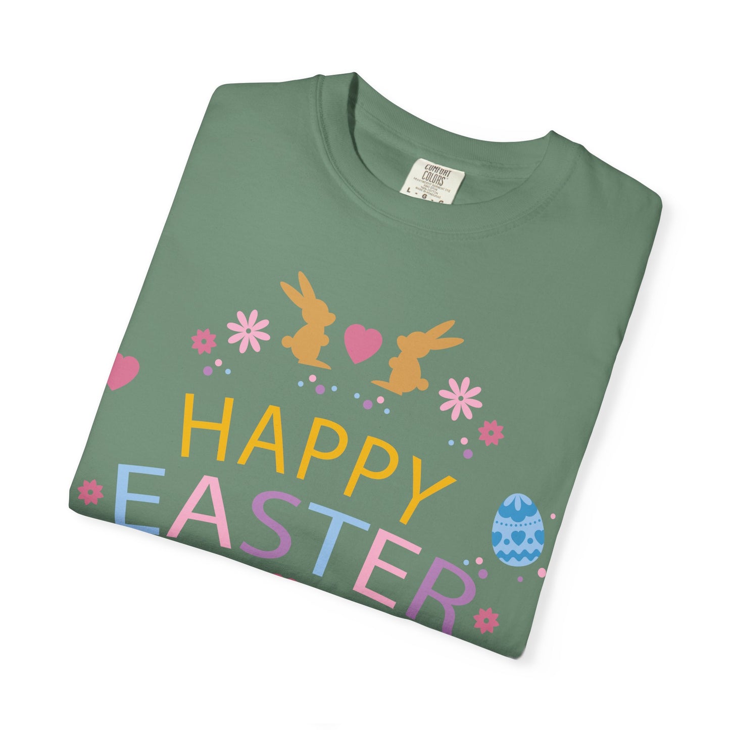 Easter Bunny Heart T-Shirt, Tee Shirt with Easter Signature, T Shirt with Easter Prints, Tee Shirt with Easter Design 2