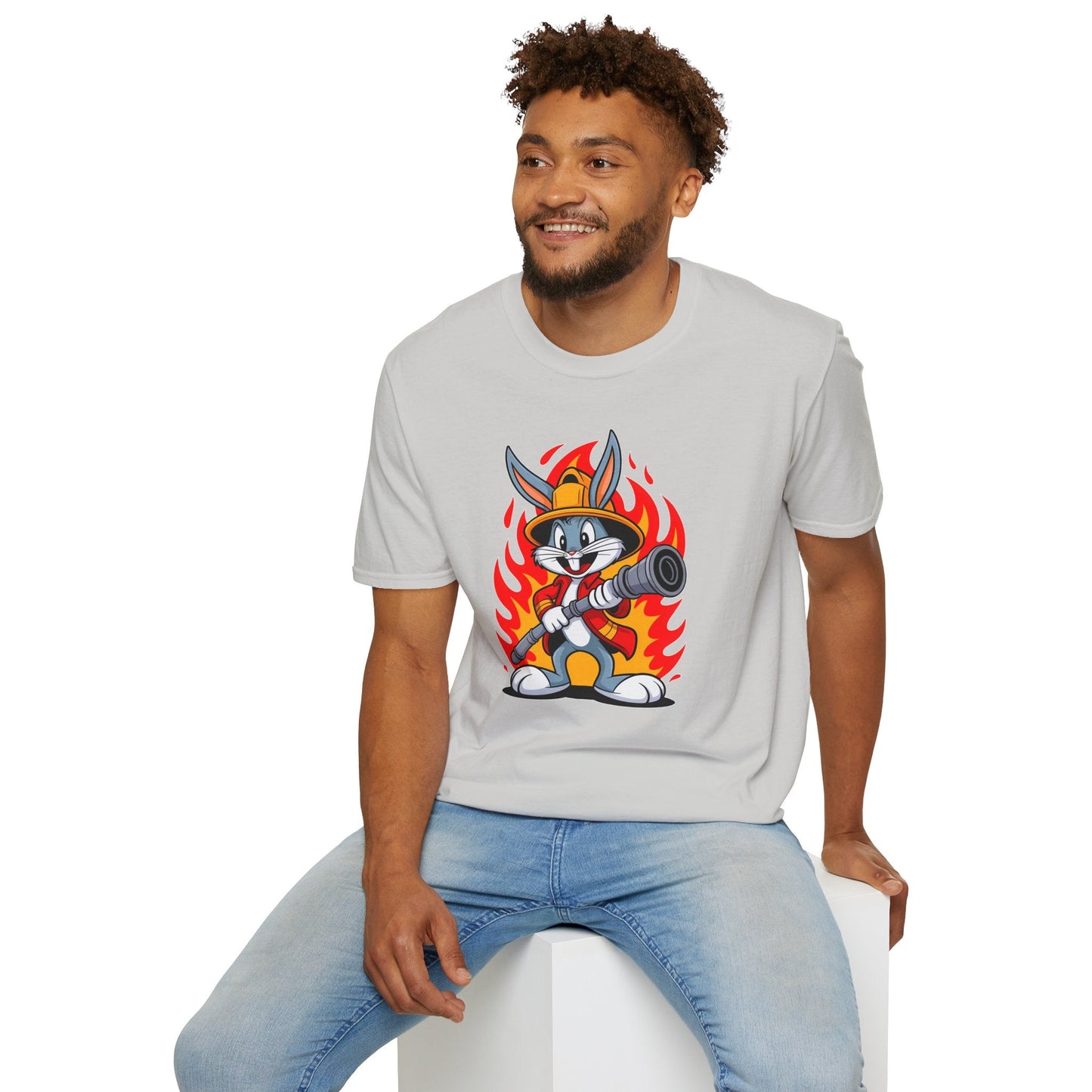 Bugs Bunny T Shirt Unisex Cartoon Graphic Tee 100 Percent Ring Spun Cotton Softstyle
