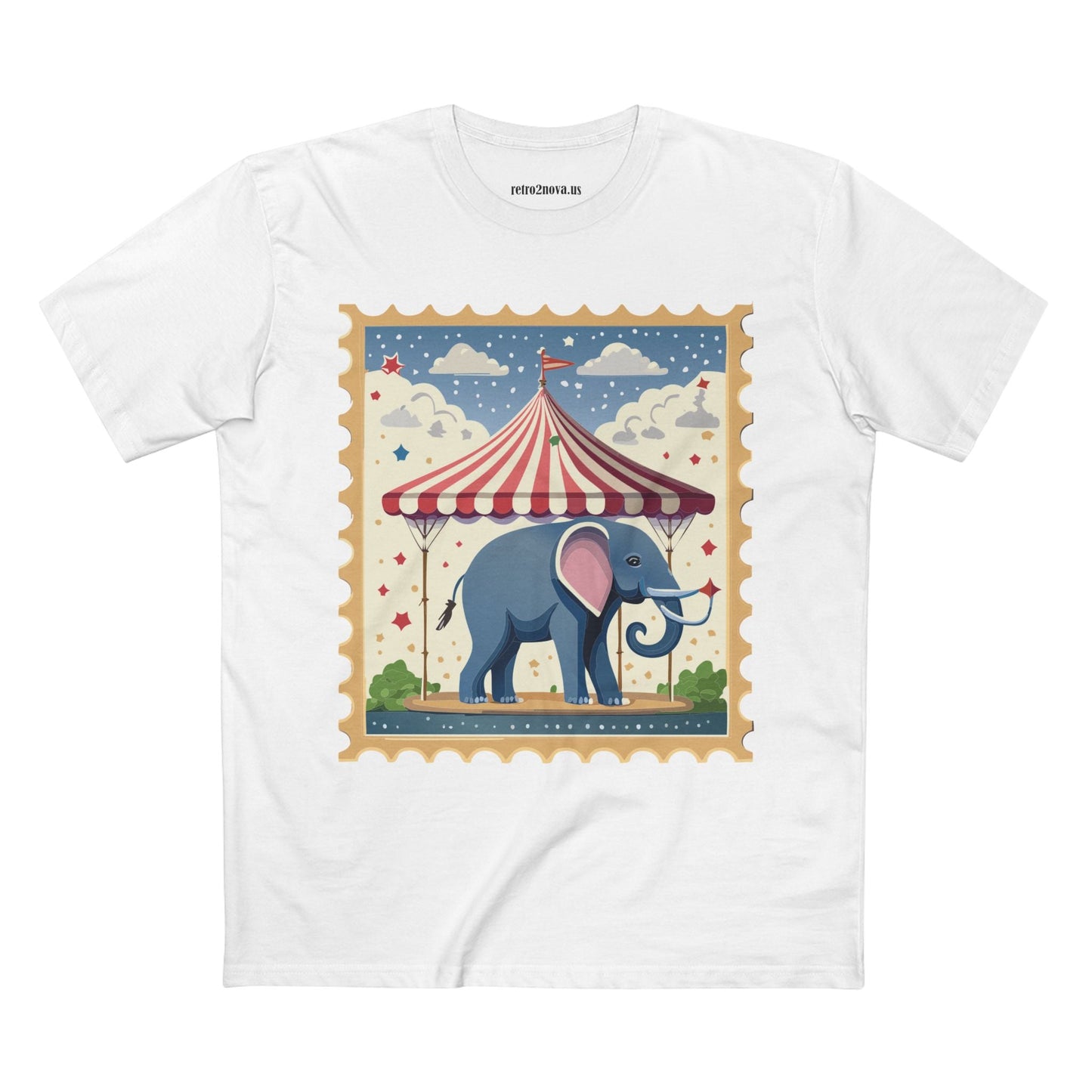 Stamp Shirt Postage Stamp Tee Unisex Premium Cotton Original Art Design Retro2Nova Collection