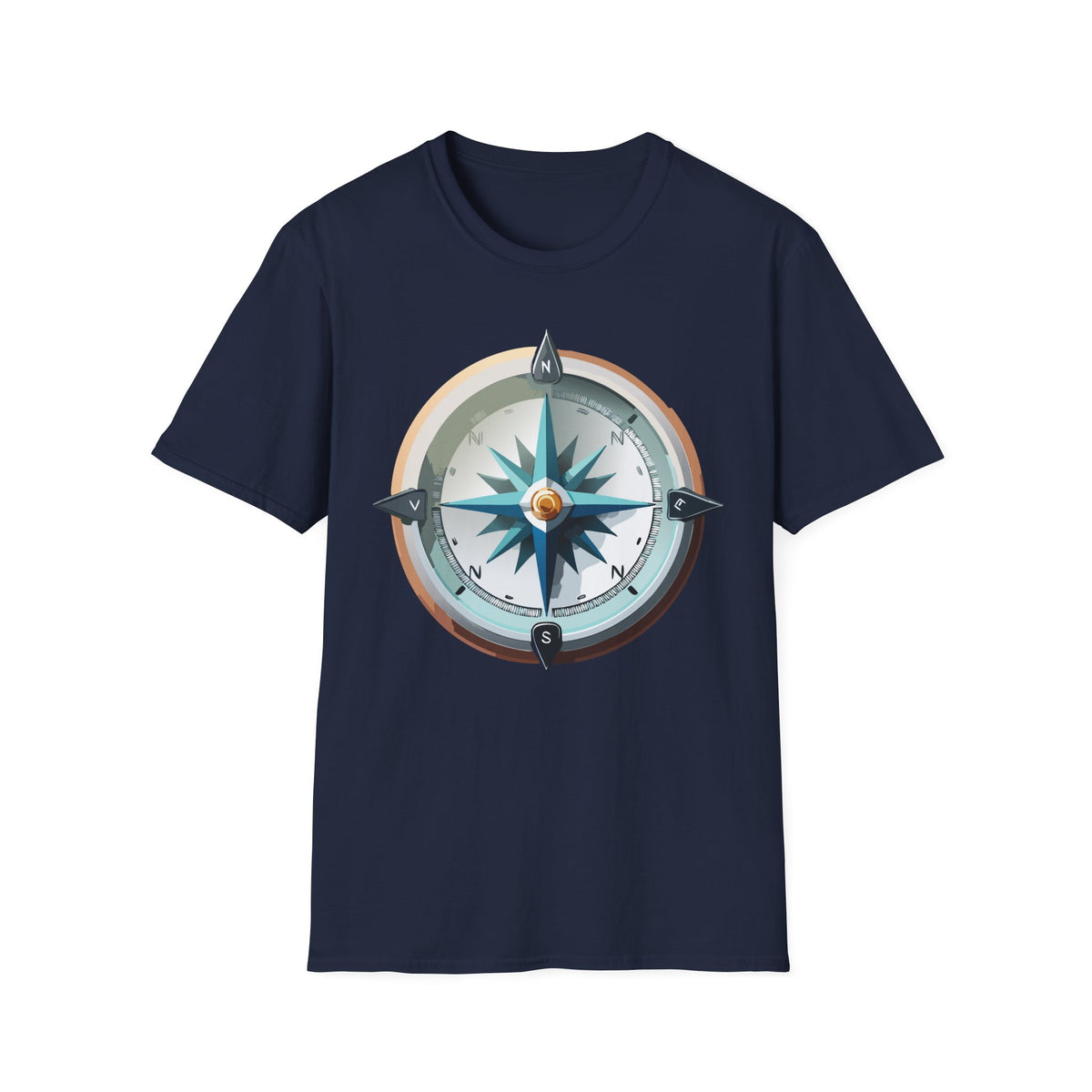 Vintage Compass Tee | Nautical Compass T-Shirt, Adventure Travel Graphic Design Unisex 100 Cotton Gildan T-Shirt