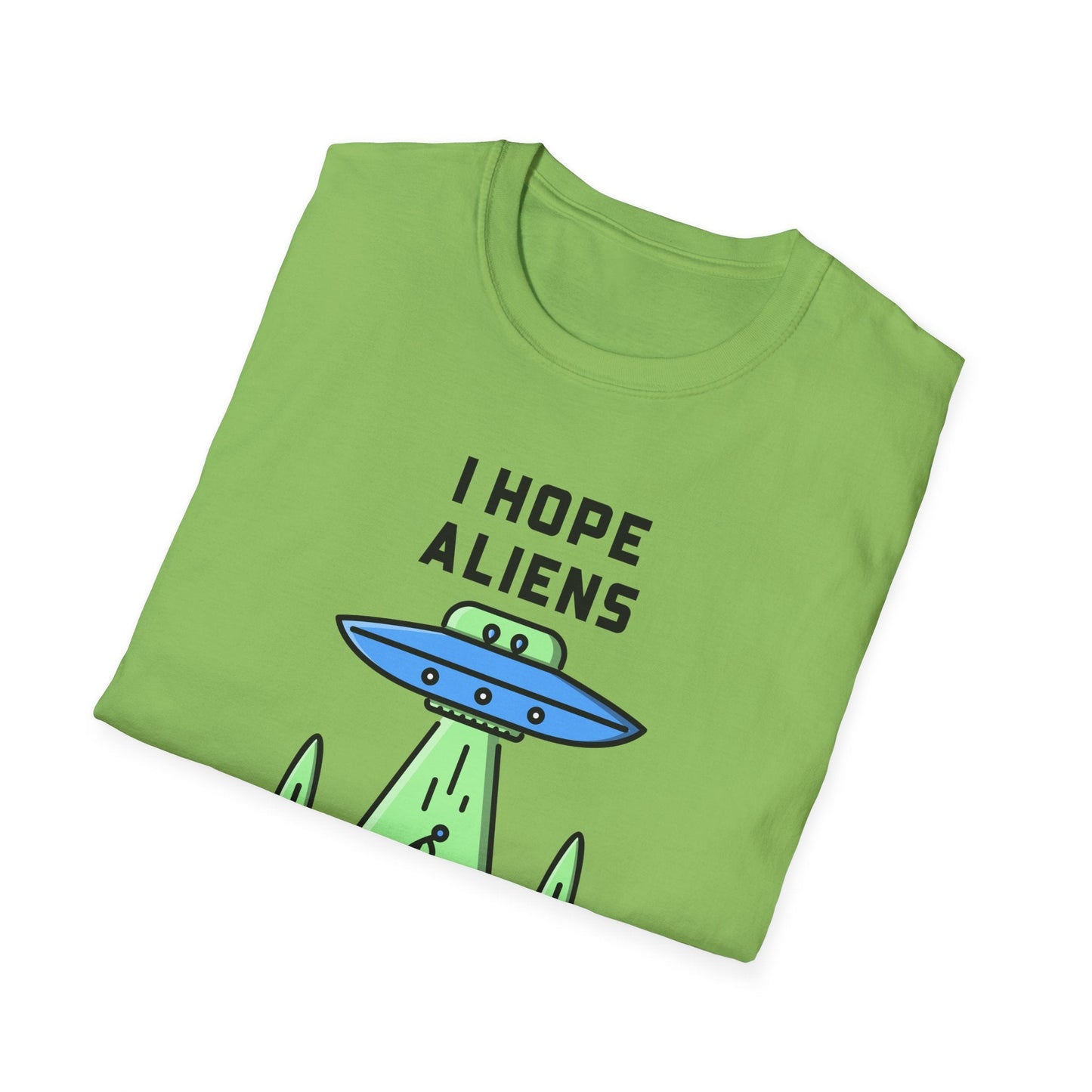 Alien UFO TShirt  I Hope Aliens Believe In Me Cute SciFi Graphic Tee