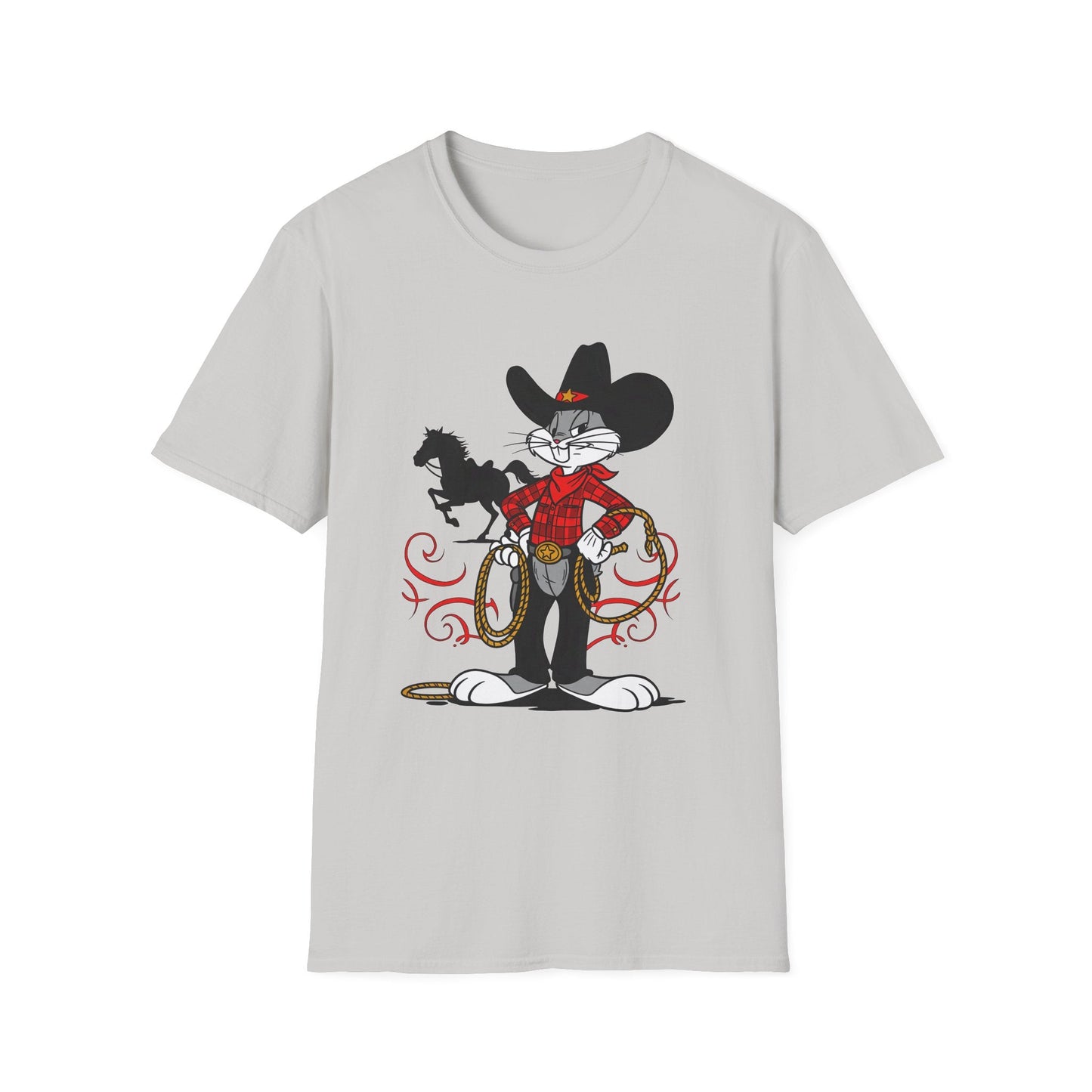 Bugs Bunny T Shirt Unisex Cartoon Tee Softstyle 64000 100 Percent Ring Spun Cotton