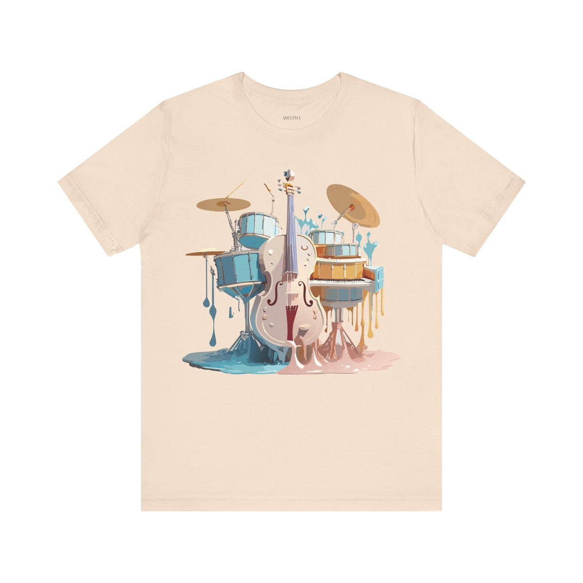 Music Graphic Unisex Cotton Bella+Canvas Tee with Art Design m162