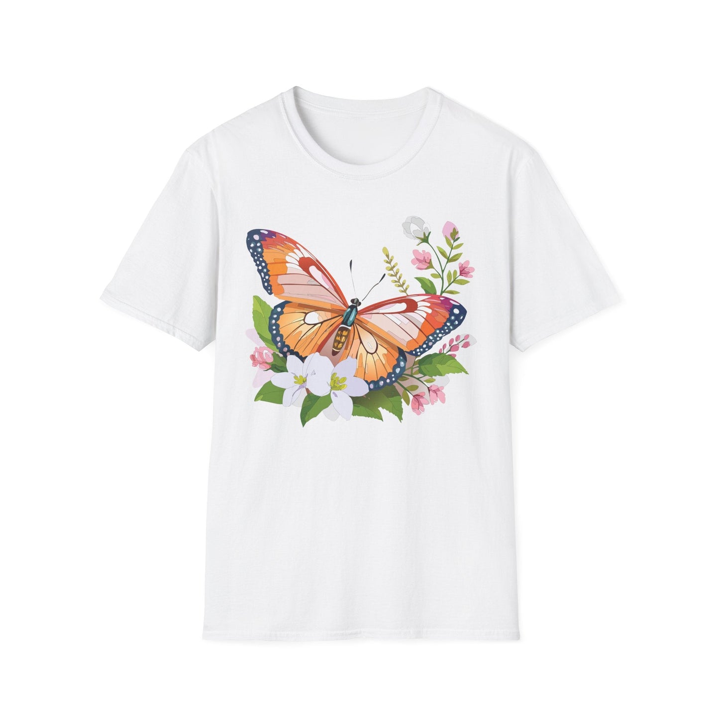 Butterfly Shirt Unisex T Shirt Gildan 64000 Softstyle 100 Percent Ring Spun Cotton