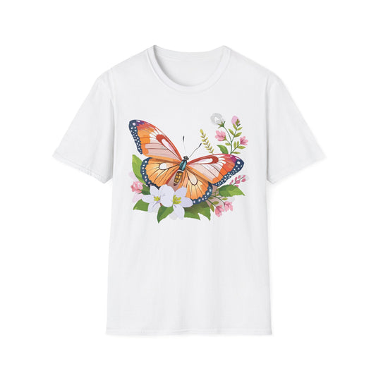 Butterfly Shirt Unisex T Shirt Gildan 64000 Softstyle 100 Percent Ring Spun Cotton