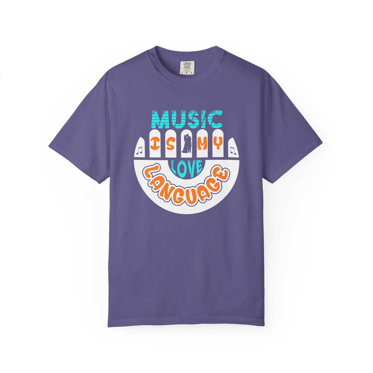 Music Is My Love Language T-shirt Retro Hand Graphic Unisex Cotton Tee 067