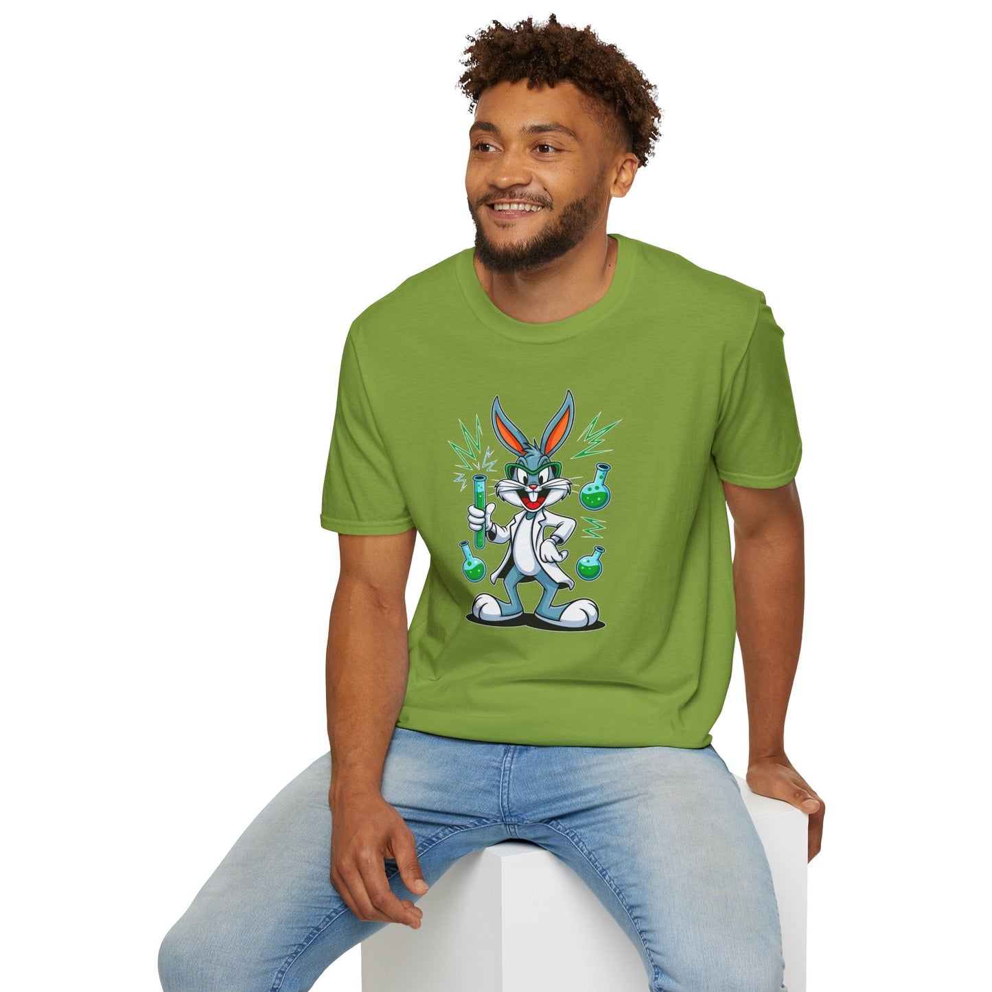Bugs Bunny T Shirt Unisex Softstyle Cartoon Tee 100 Percent Ring Spun Cotton Graphic Artwork