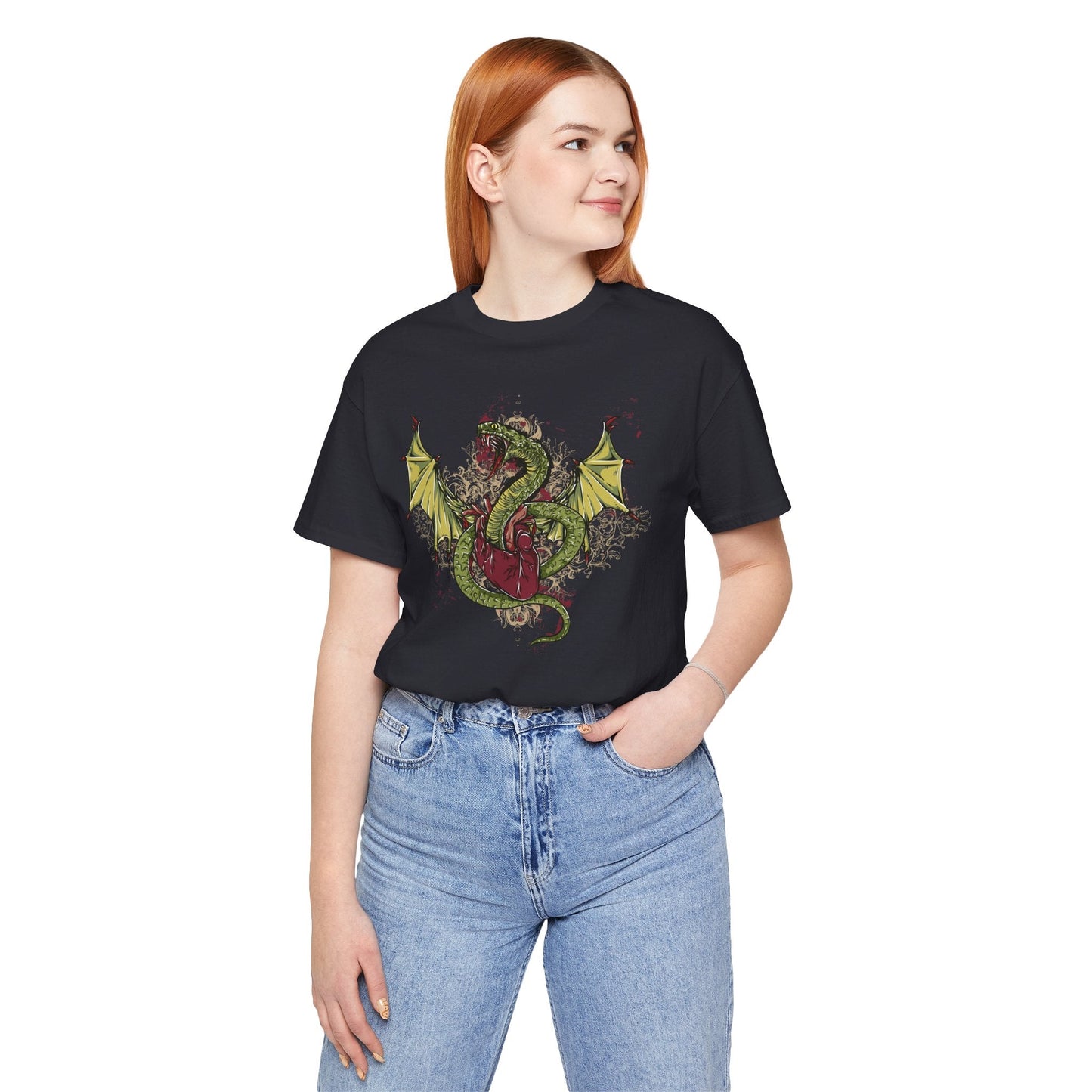 Dragon Illustration Graphic Unisex Cotton T-Shirt r29