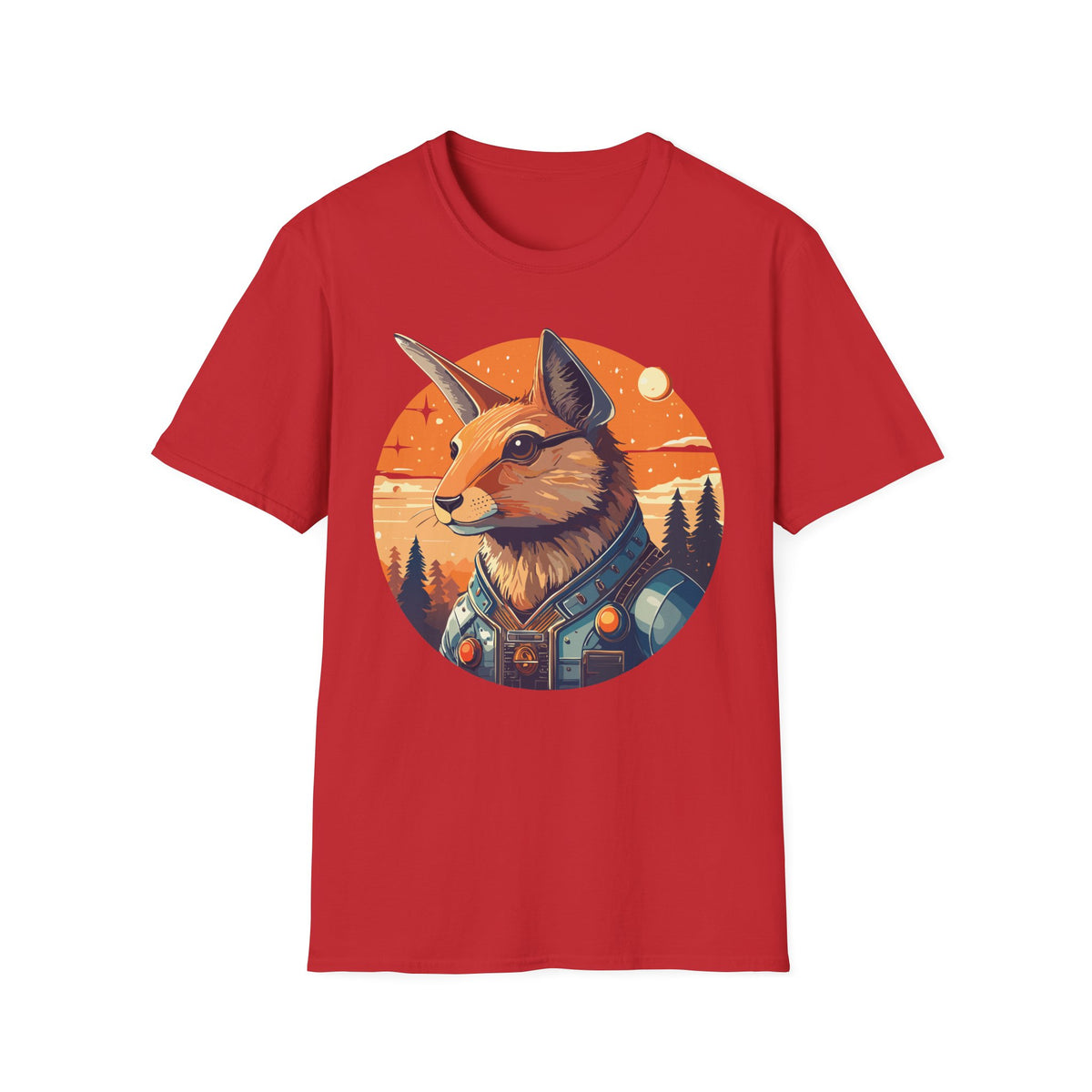 Fox Portrait T-Shirt | Sunset Wilderness Illustration