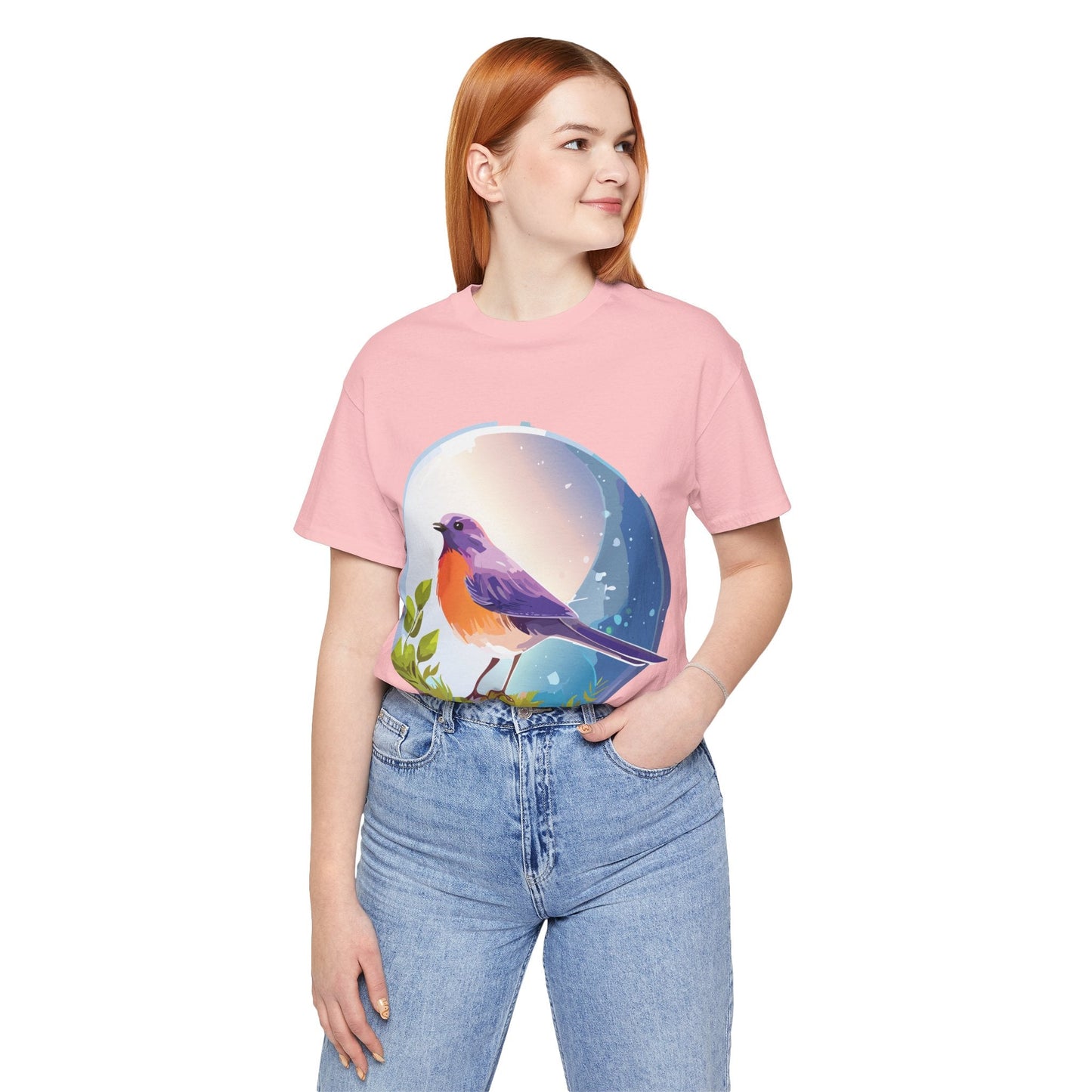 Unisex Animals And Bird Shirt Graphic Cotton T Shirt With Original Retro2Nova Art Premium Short Sleeve Tee