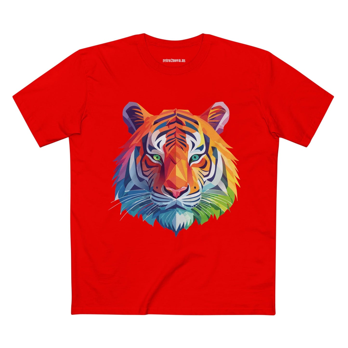 Tiger Animal Shirt Unisex Premium Cotton Tee With Original Art Design Retro2Nova Art Collection Exclusive Art Print