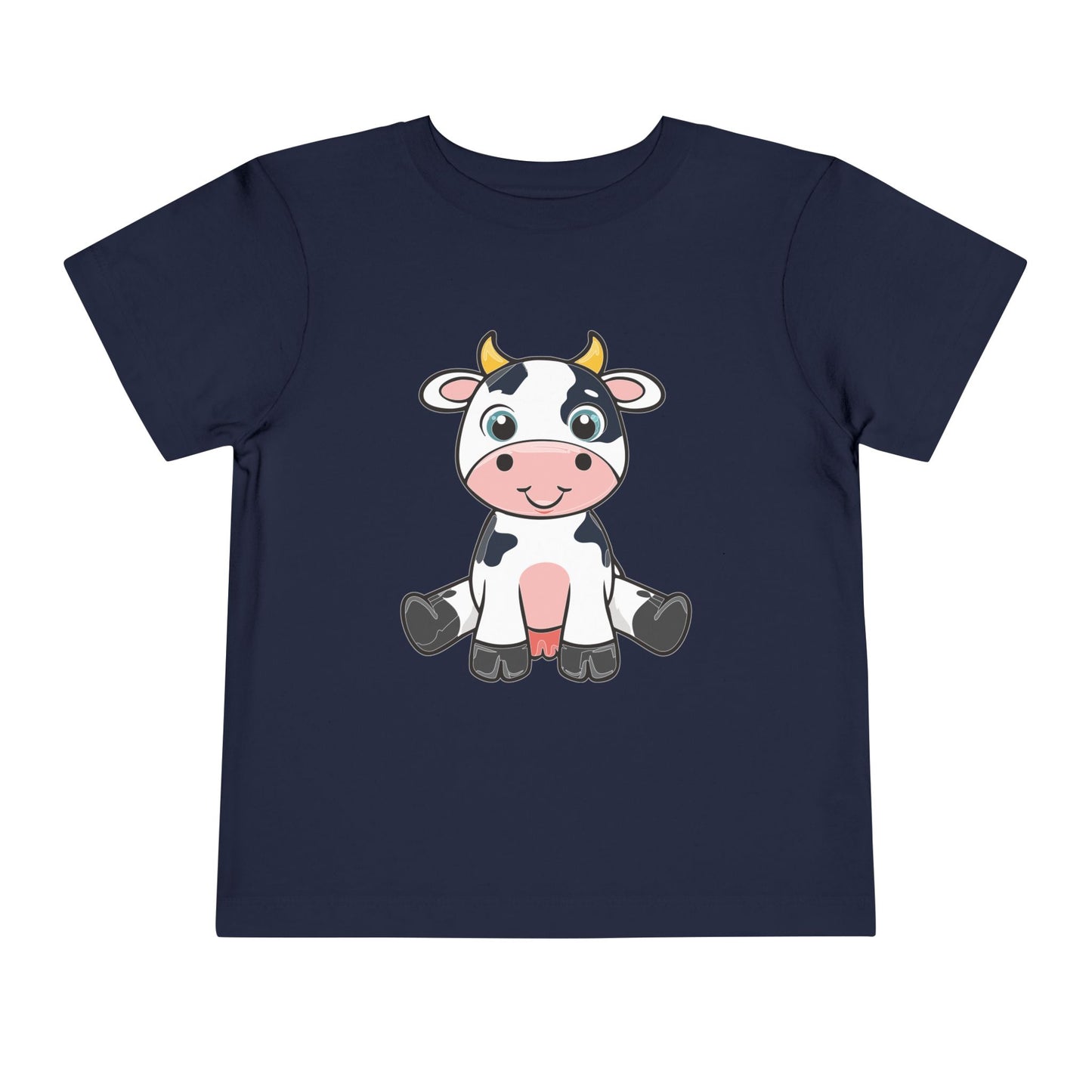 Cute Cow Toddler Short Sleeve Tee - Adorable Kids T-Shirt for Animal Lovers (T2-T5)