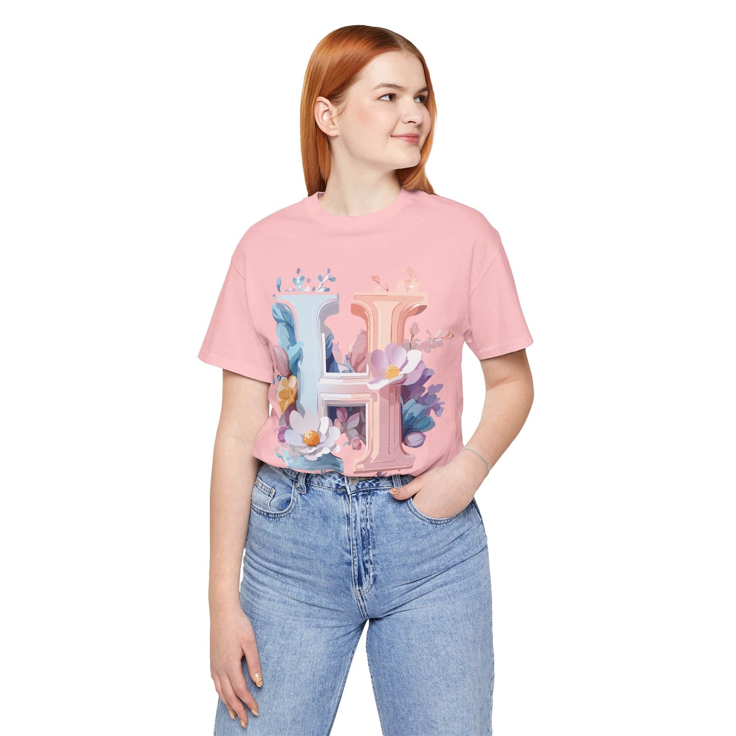 Adelpha Letter H Shirt Unisex Graphic Tee Vintage Inspired Art Design Short Sleeve