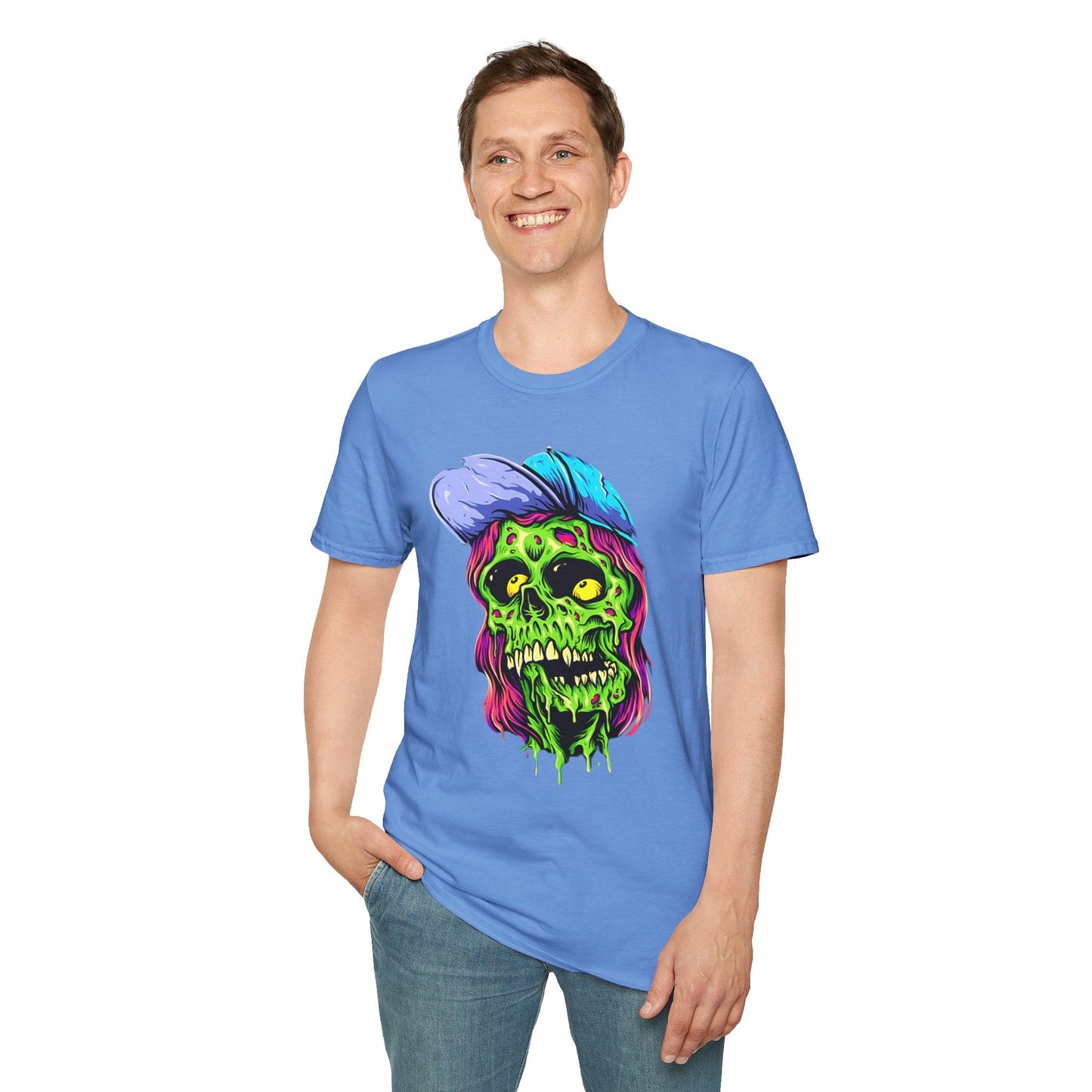 Skull Graphic Unisex Cotton T-shirt with Skeleton Artwork Design 27