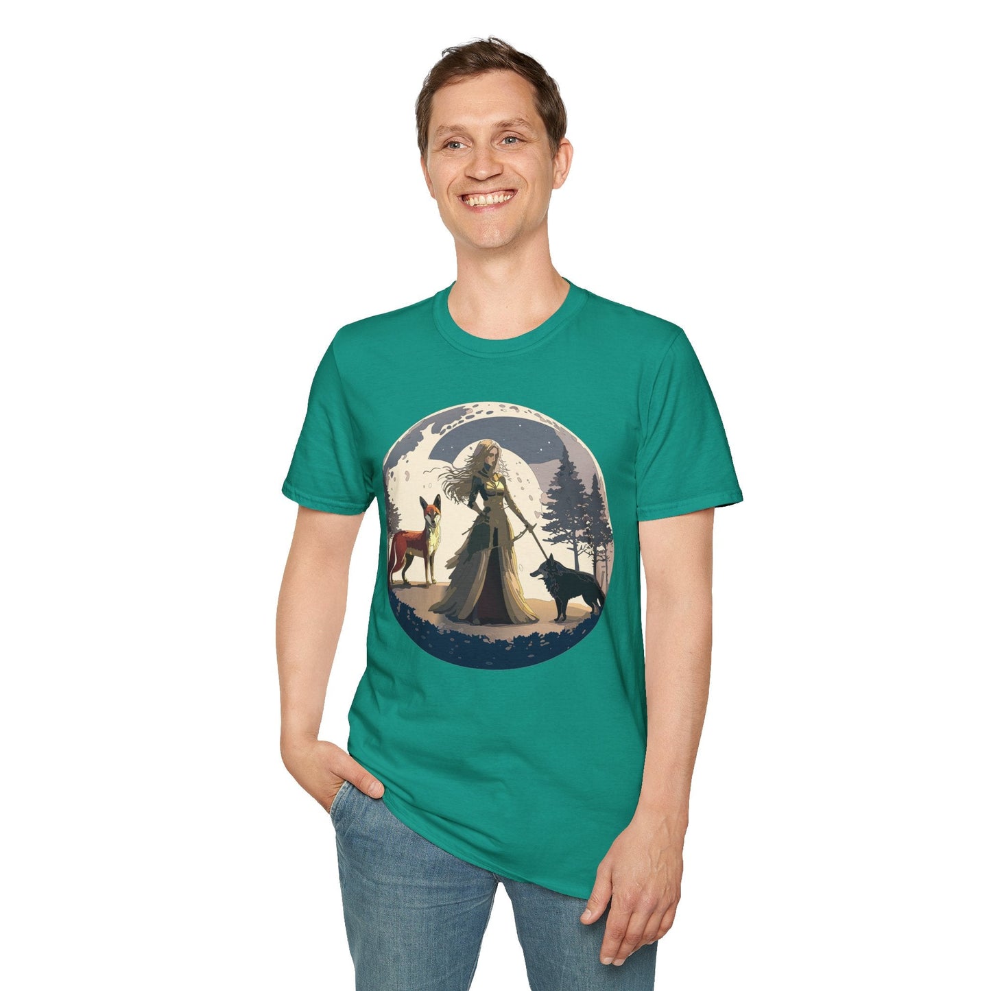 Womens Graphic T Shirt Art Design Tee Softstyle 64000 Gildan Unisex Short Sleeve
