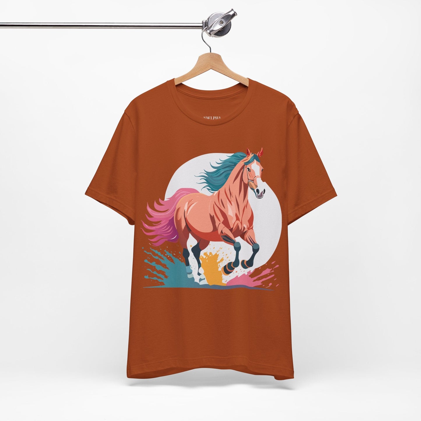Horse Graphic T Shirt Unisex Adelpha Vintage Inspired Art Design Tee For Everyday Wear