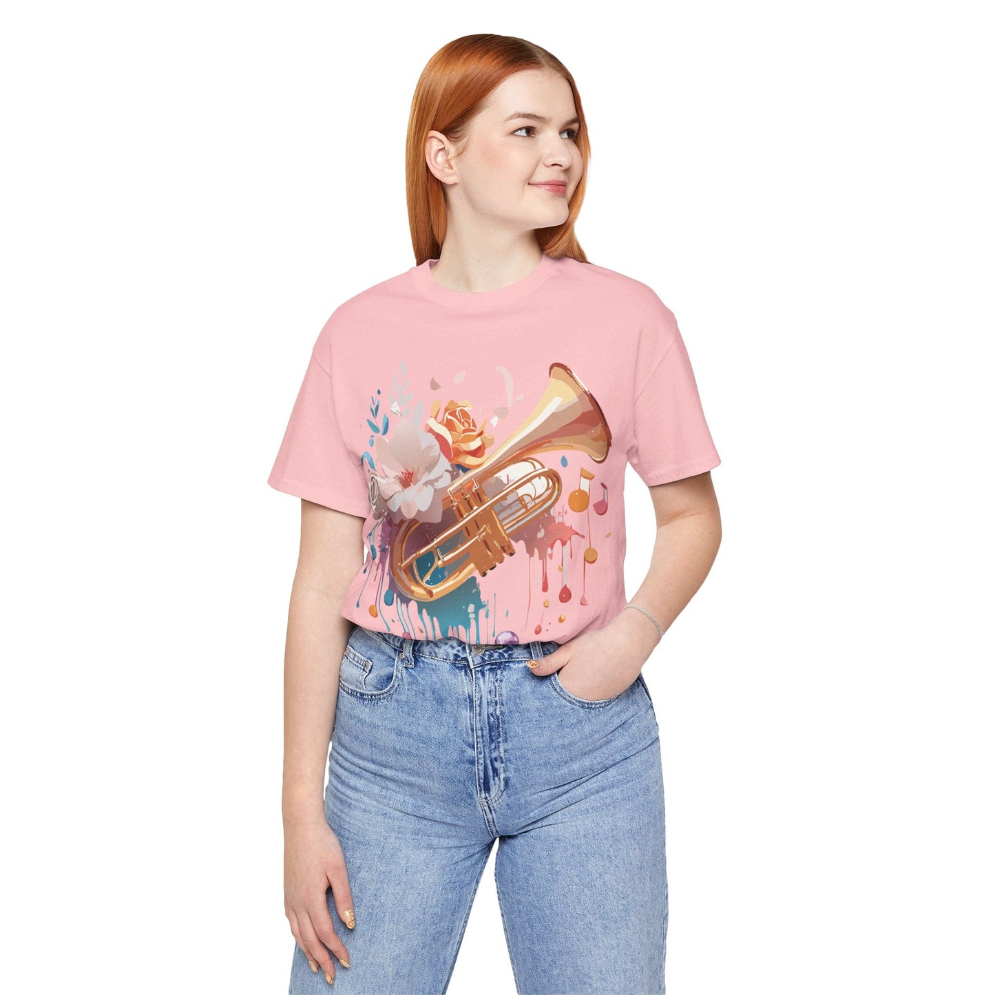 Music Graphic Unisex 100 Cotton Vintage Art with Musical Elements Tee 138