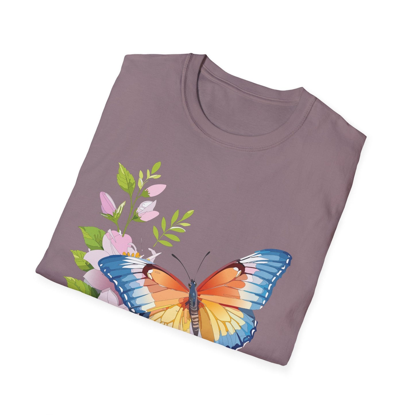 Butterfly T Shirt Unisex Monarch Design Gildan Softstyle 64000 Ring Spun Cotton Tee