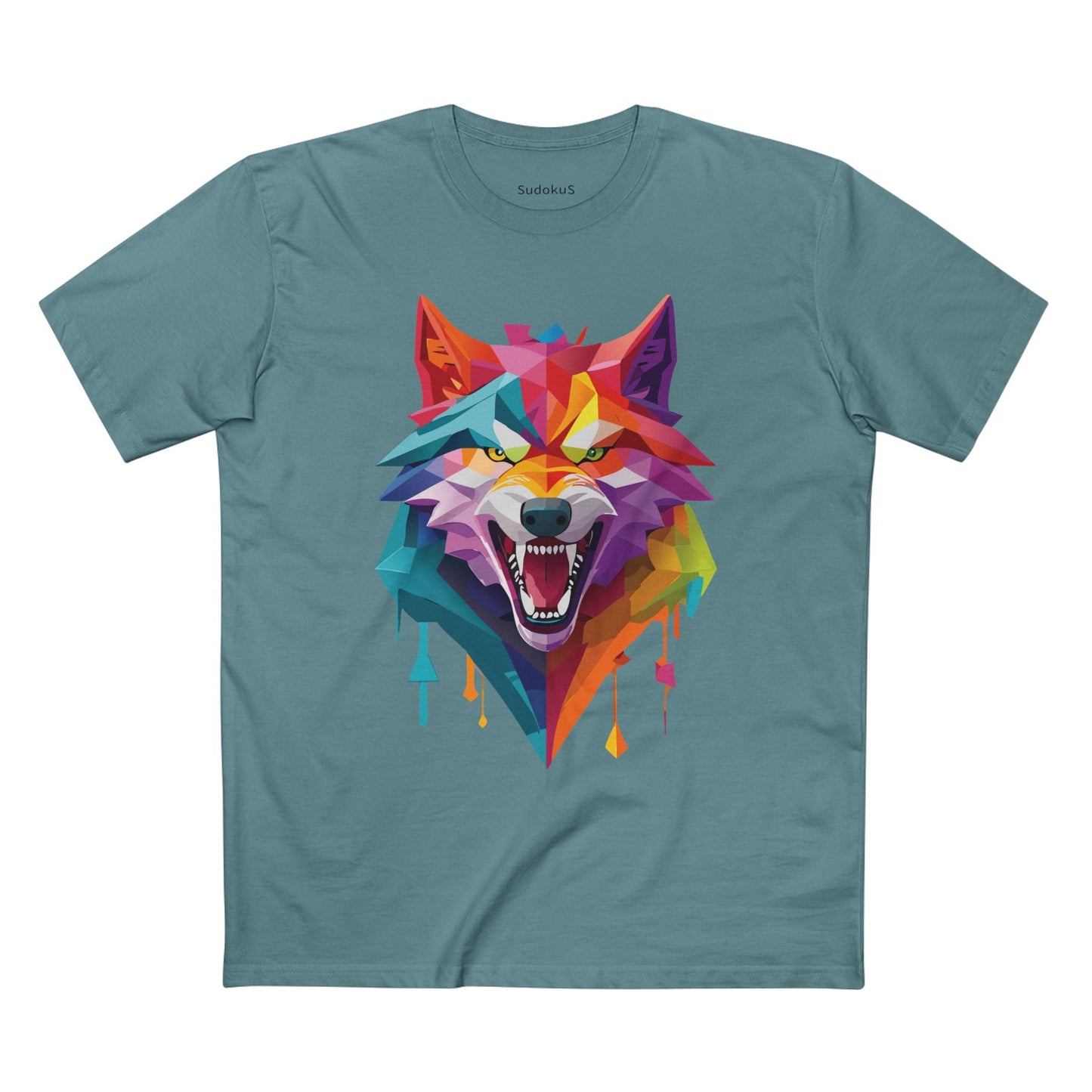 Wolf Graphic Unisex 100 Cotton Staple Tee with Animal Design Artwork 19