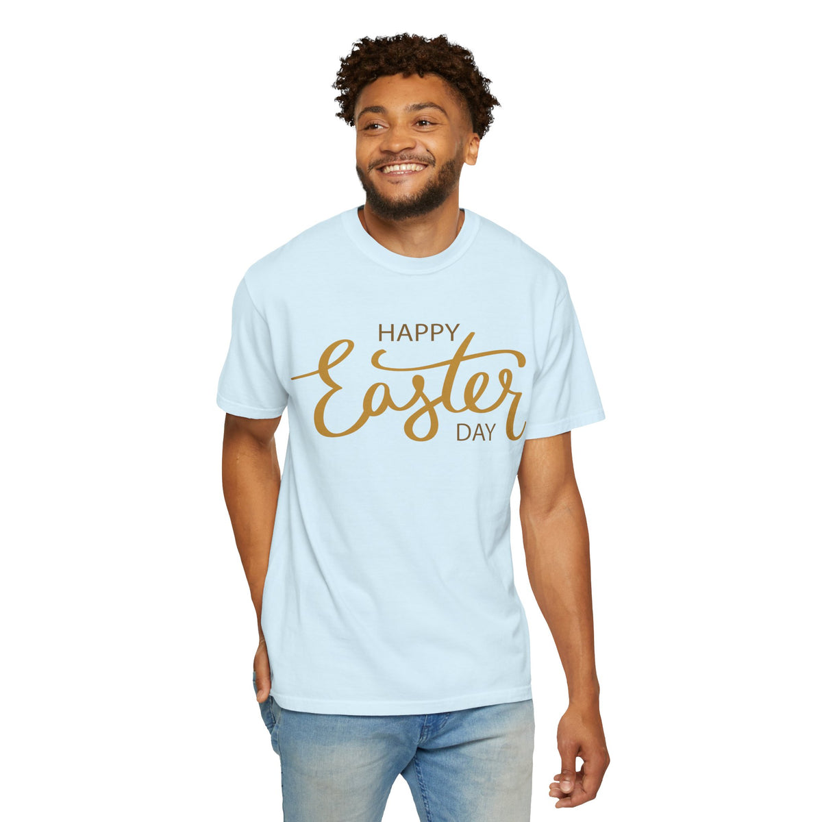 Happy Easter Day T-Shirt, Tee Shirt with Easter Signature, T Shirt with Easter Prints, Tee Shirt with Easter Design