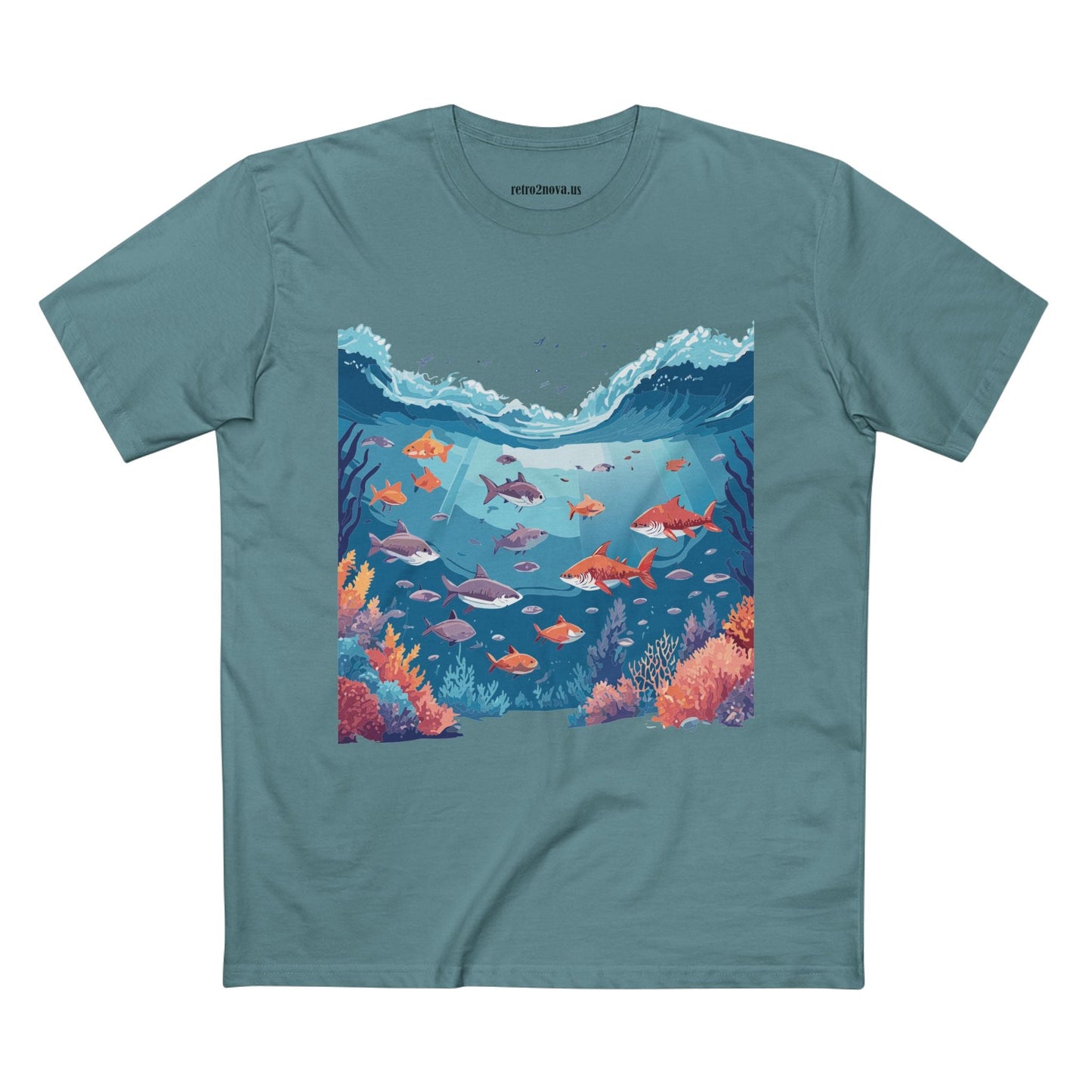 Ocean Pacific OP11 Ocean Shirt Unisex Premium Cotton Tee With Original Art Design Retro2Nova