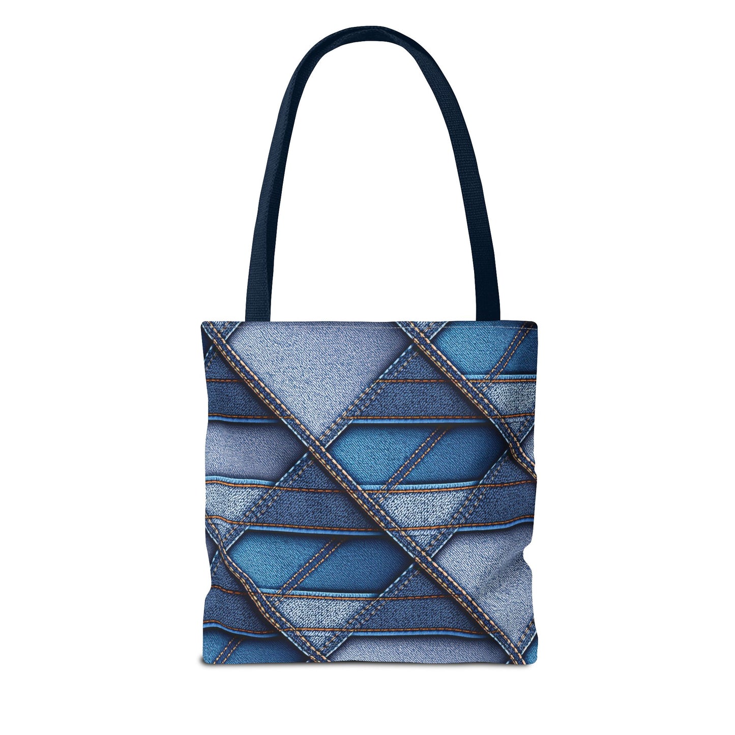Denim Fabric Imitation Print Unisex Canvas Bag Poly Spun 3 Sizes Tote Bag 100
