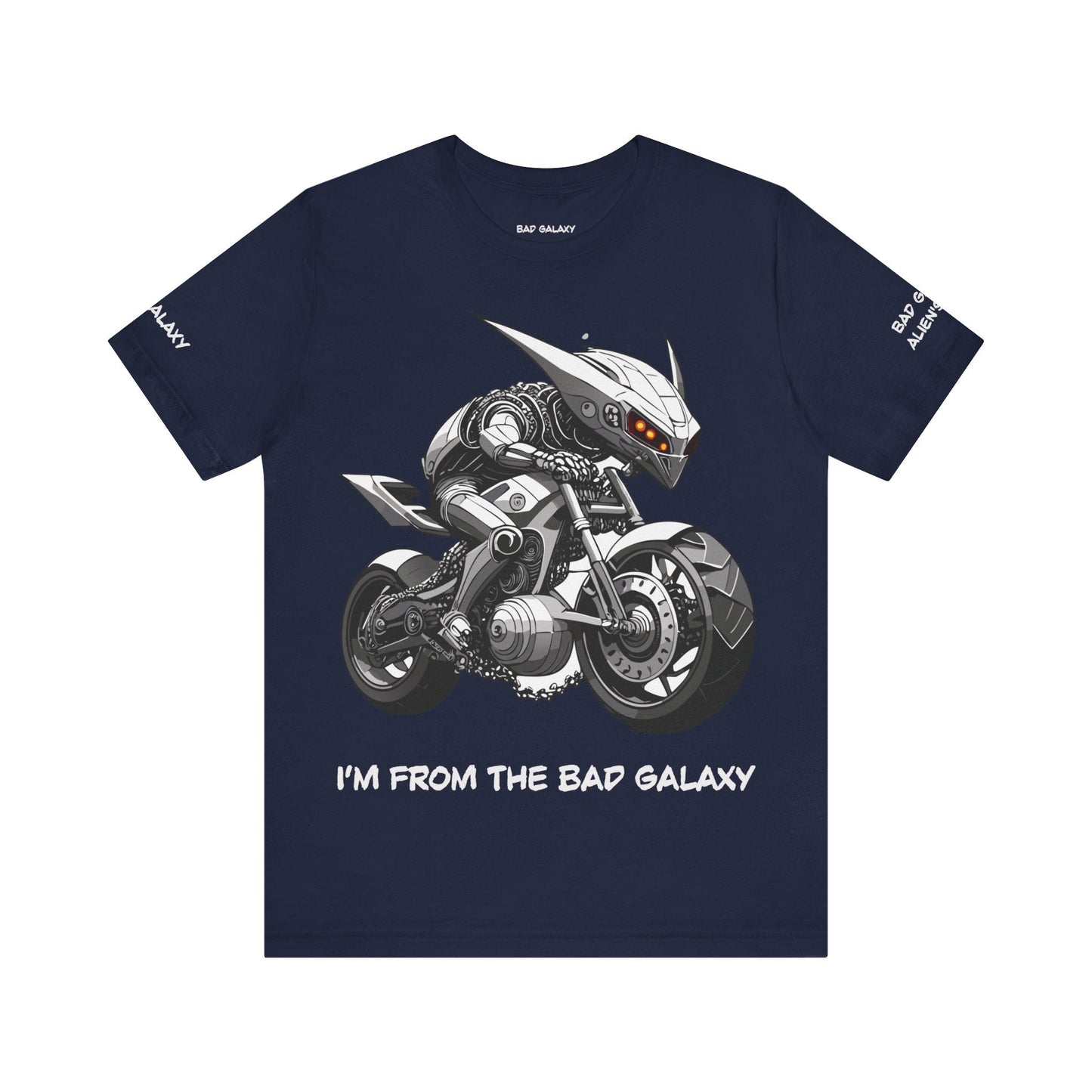 Tee Shirt With Alien From Bad Galaxy Made To Order 100 Percent Cotton Eco Friendly Print