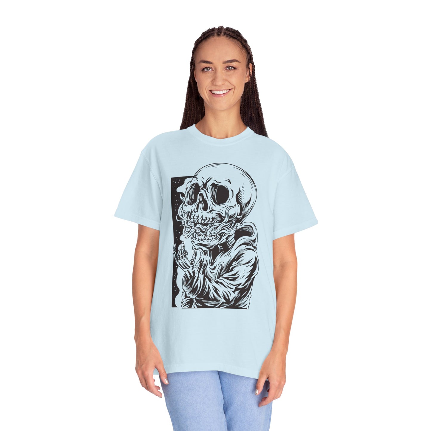 Unisex Cotton Tee Shirt with Skull