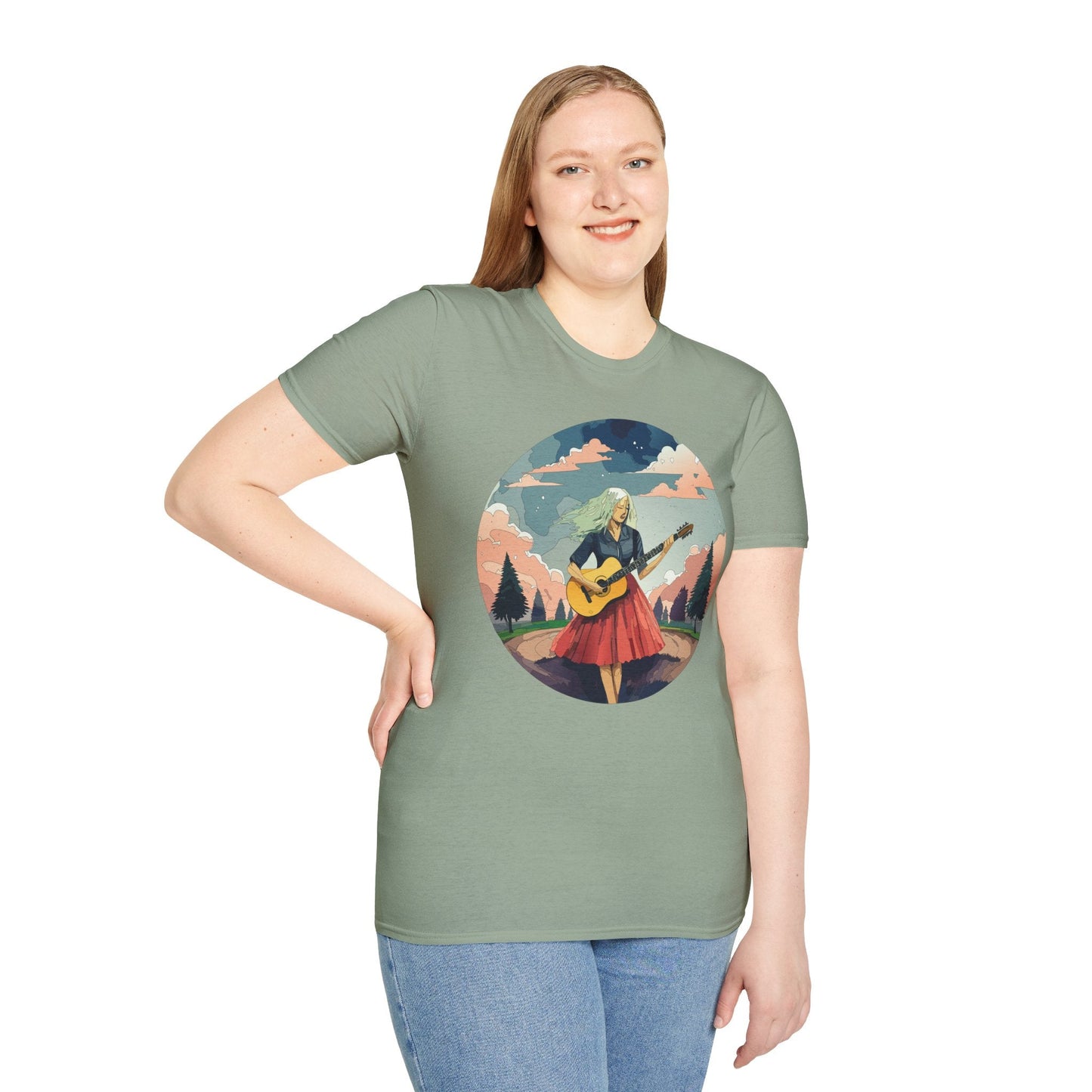 Womens Graphic T Shirt Art Design Ladies Tee Softstyle Gildan 64000 100 Percent Cotton