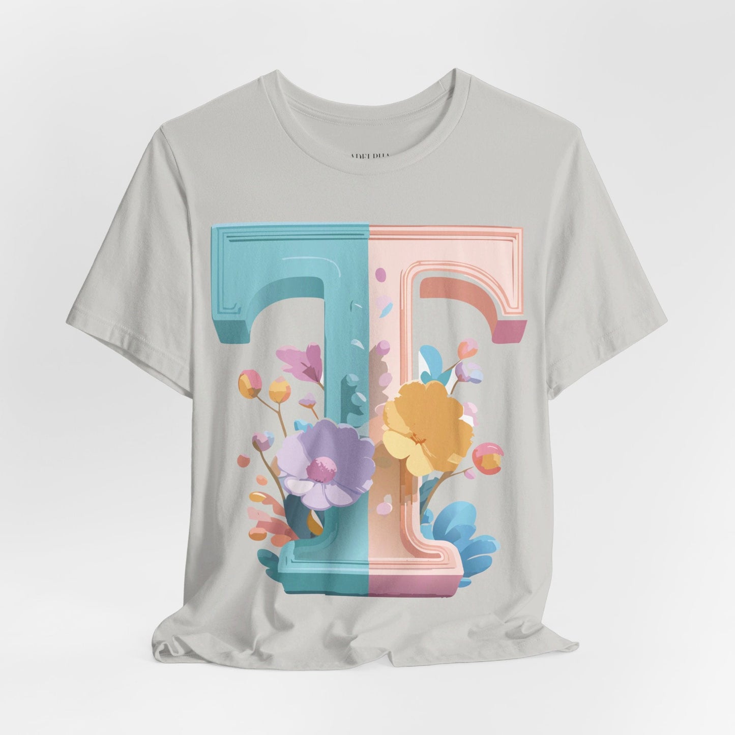 Adelpha Graphic Tee Unisex Short Sleeve Letter Shirt Featuring Vintage Inspired Artwork