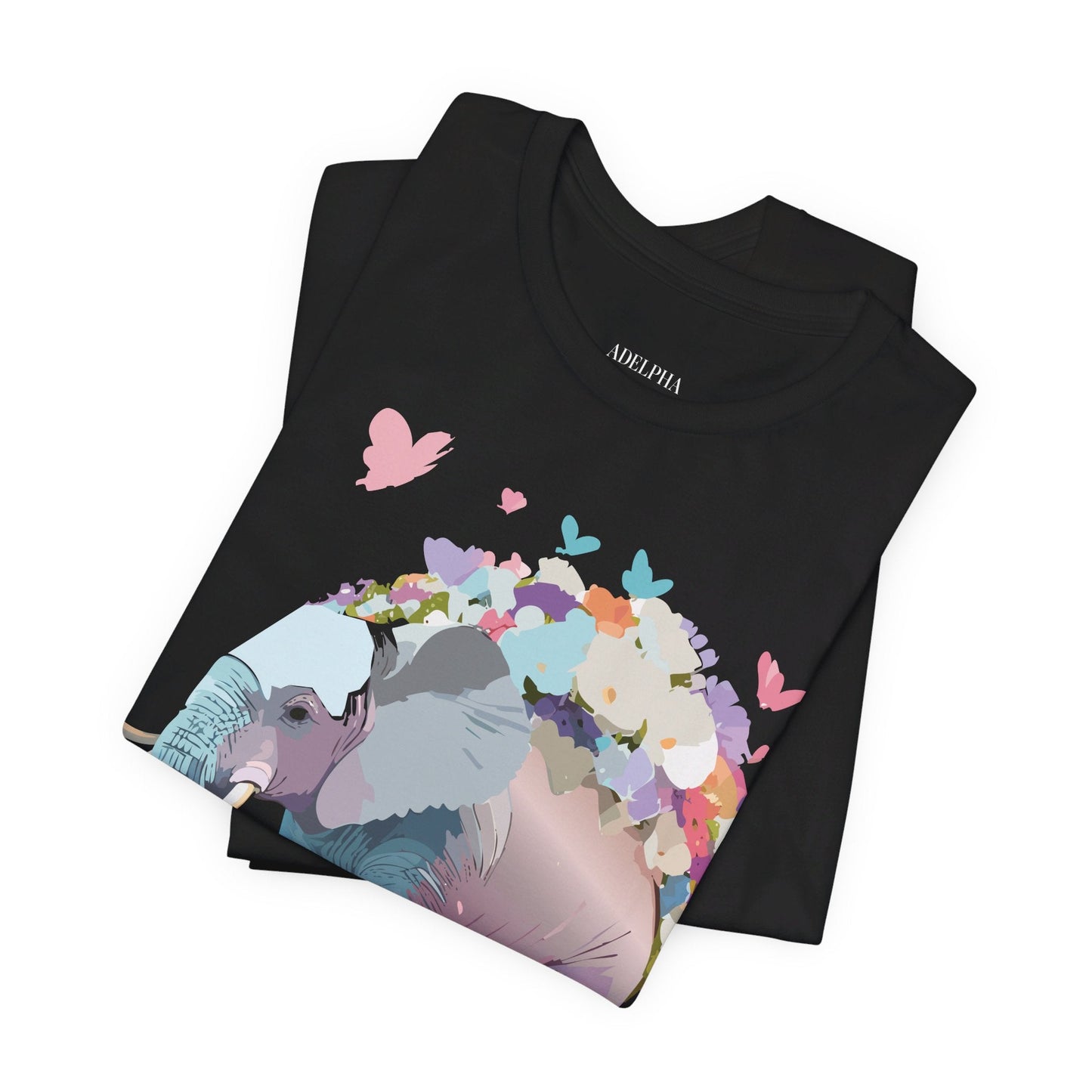 Elephant Shirt Graphic Tee Unisex Vintage Inspired Art Design By Adelpha Original Artwork