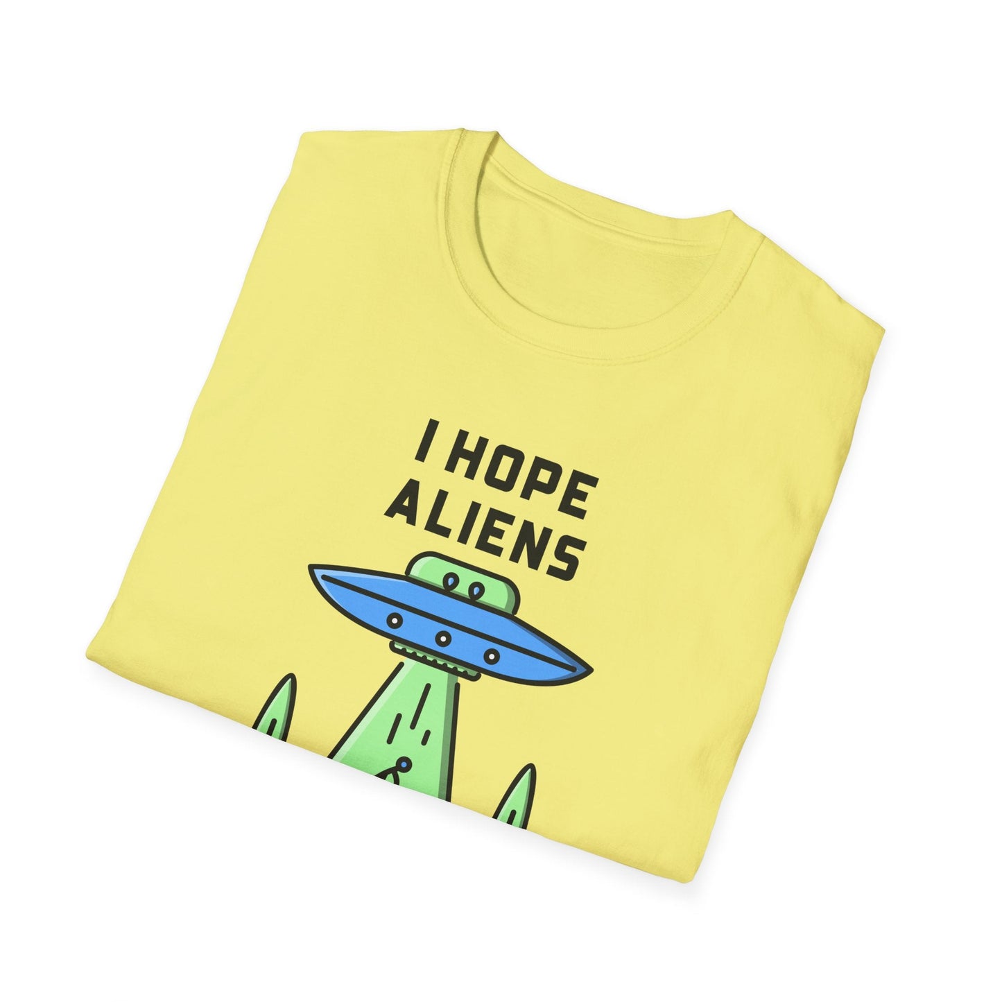Alien UFO TShirt  I Hope Aliens Believe In Me Cute SciFi Graphic Tee