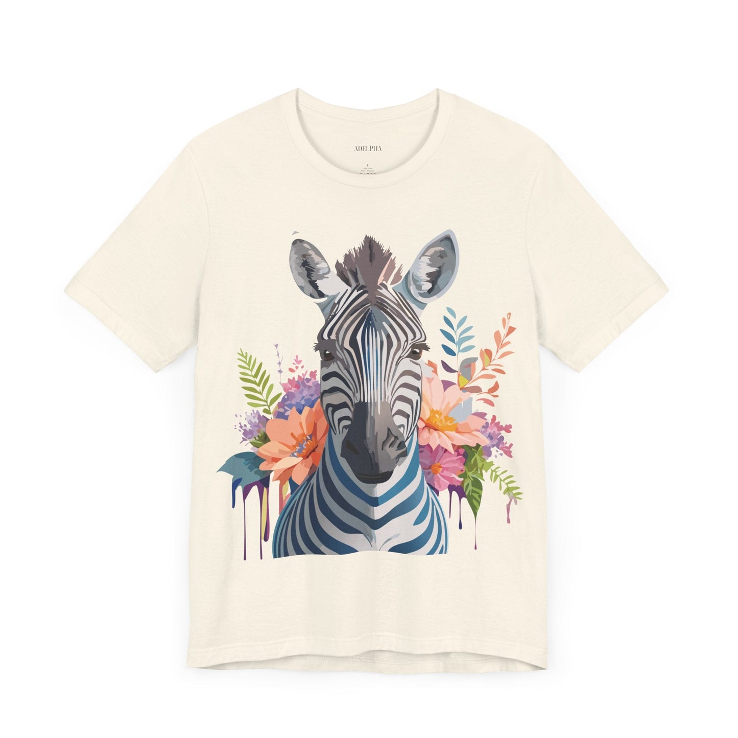 Zebra Graphic Unisex 100 Cotton Vintage Animal Art T-Shirt 1